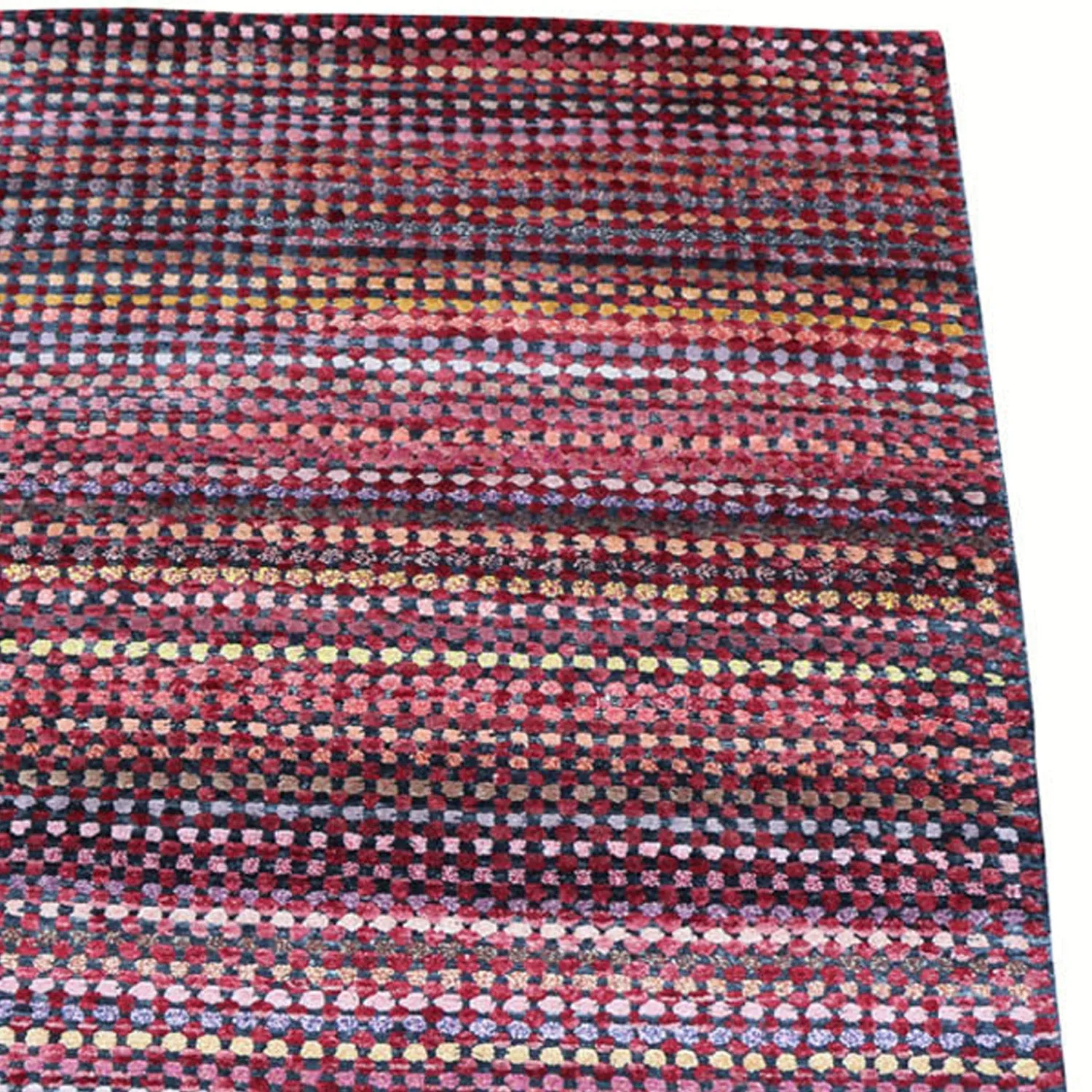 Purple Nu Vibrant Modern Tibetan Silk Rug - 8' x 10'1"