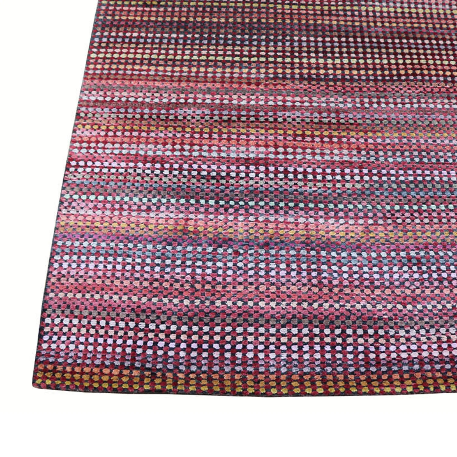 Purple Nu Vibrant Modern Tibetan Silk Rug - 8' x 10'1"