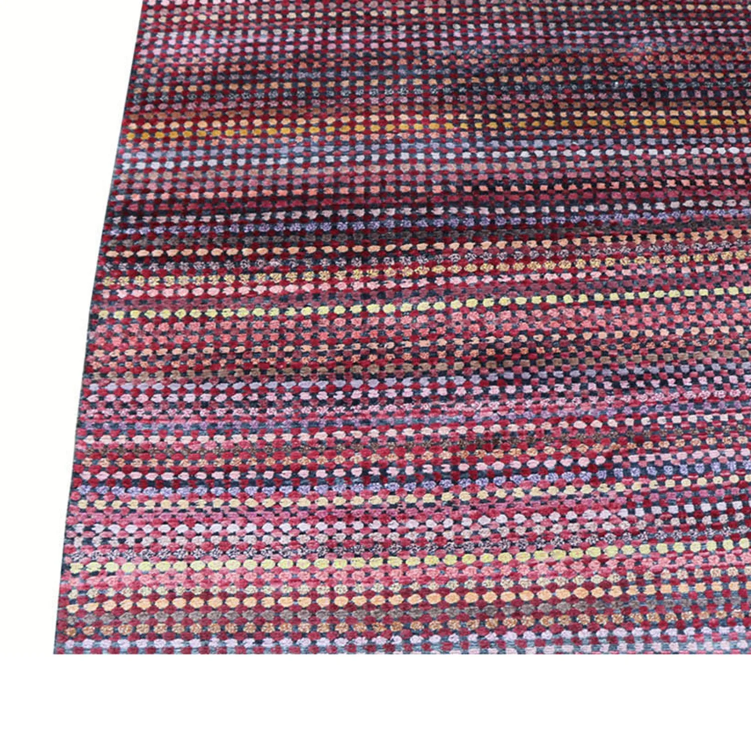 Purple Nu Vibrant Modern Tibetan Silk Rug - 8' x 10'1"