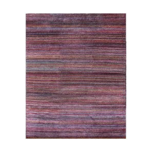 Purple Nu Vibrant Modern Tibetan Silk Rug - 8' x 10'1"