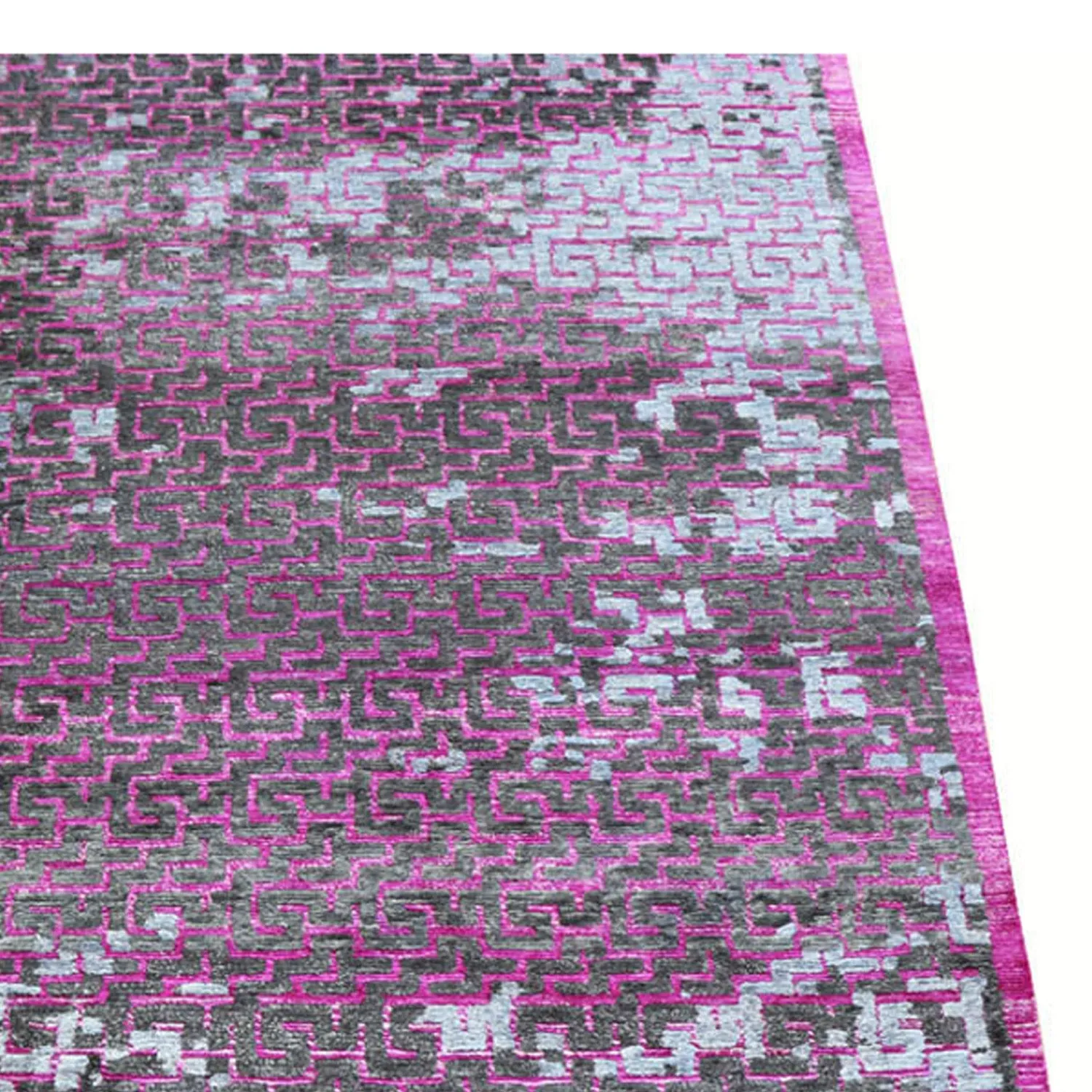 Purple Nu Vibrant Modern Tibetan Silk Rug - 8' x 10'