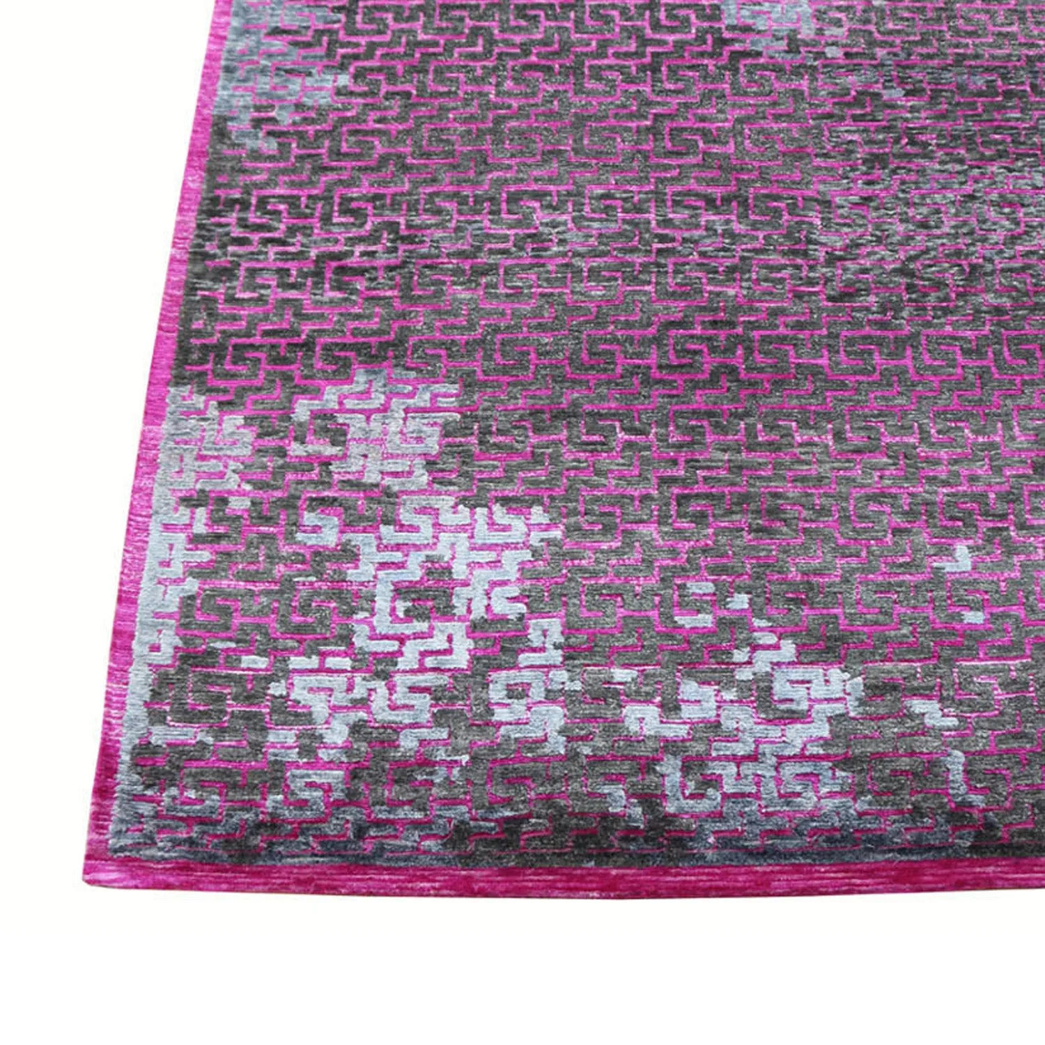 Purple Nu Vibrant Modern Tibetan Silk Rug - 8' x 10'