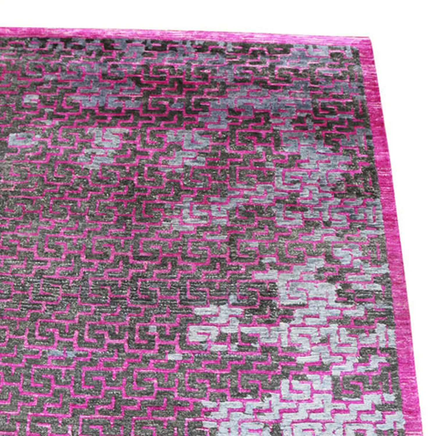Purple Nu Vibrant Modern Tibetan Silk Rug - 8' x 10'