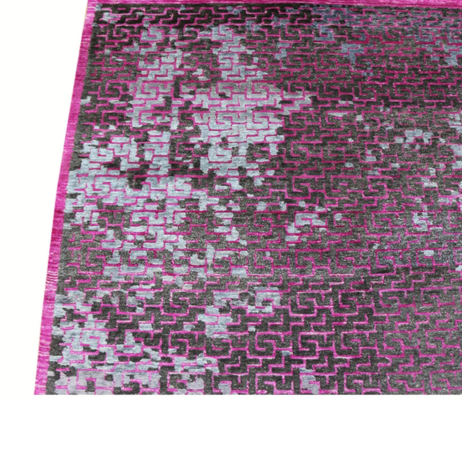 Purple Nu Vibrant Modern Tibetan Silk Rug - 8' x 10'