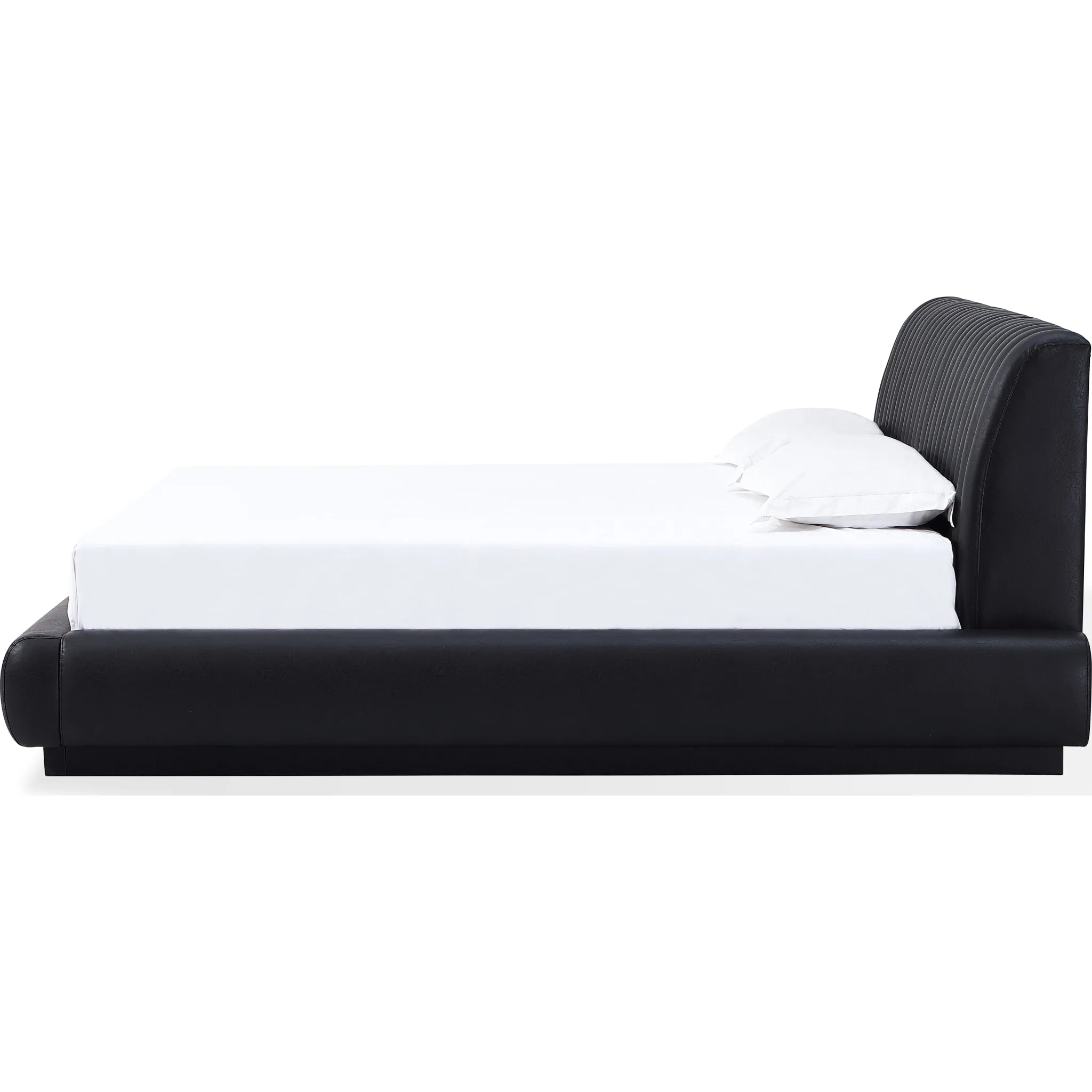 Ranua Channeled Upholstered Bed in Bombay Cat Modus
