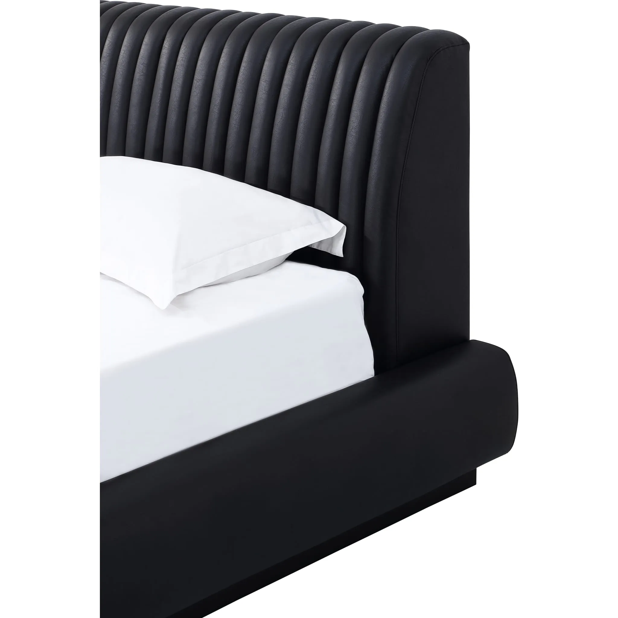 Ranua Channeled Upholstered Bed in Bombay Cat Modus