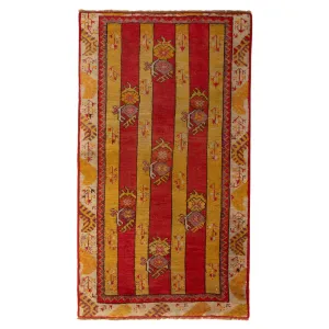 Red & Yellow Traditional Wool Rug - 3'1" x 5'5"