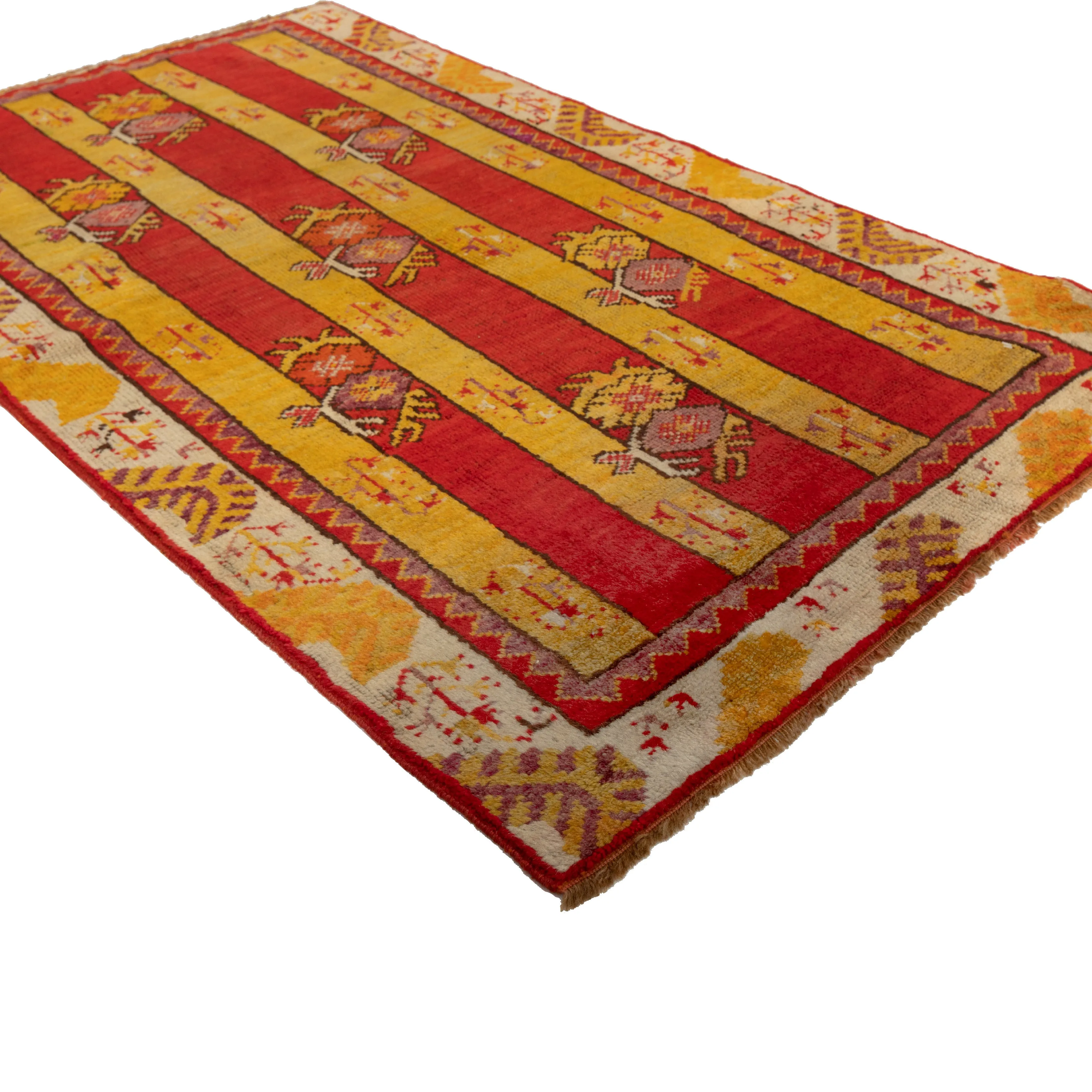 Red & Yellow Traditional Wool Rug - 3'1" x 5'5"