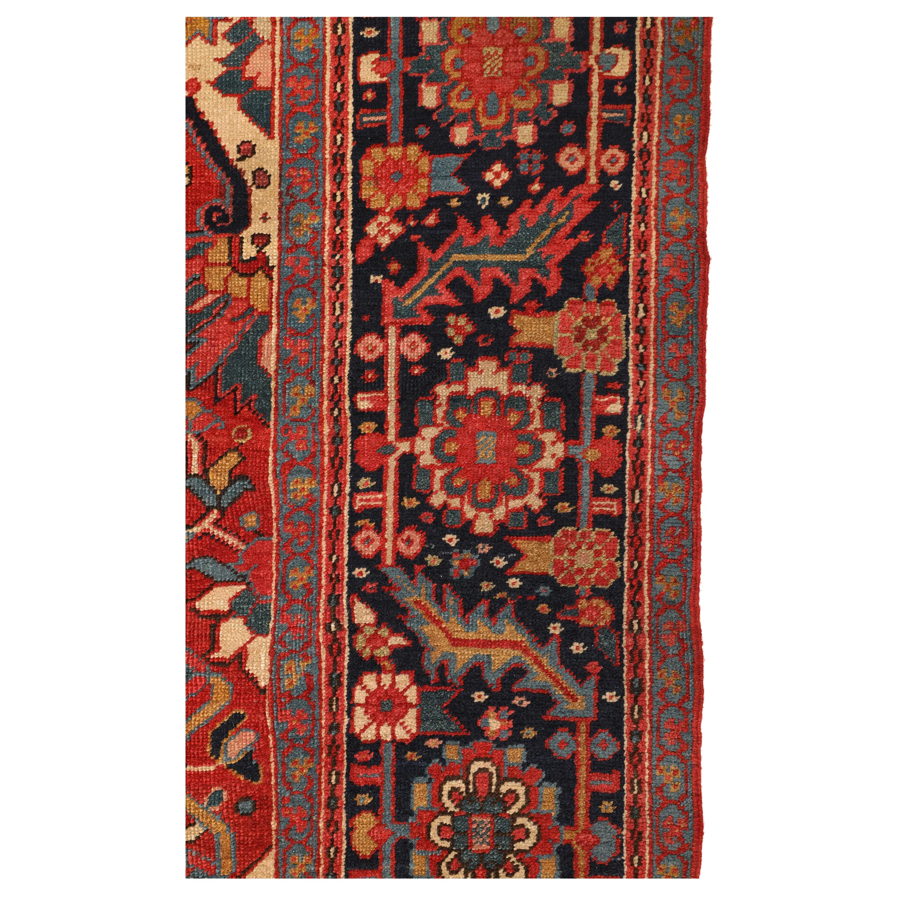 Red Antique Persian Serapi Rug - 9'10" x 12'8"