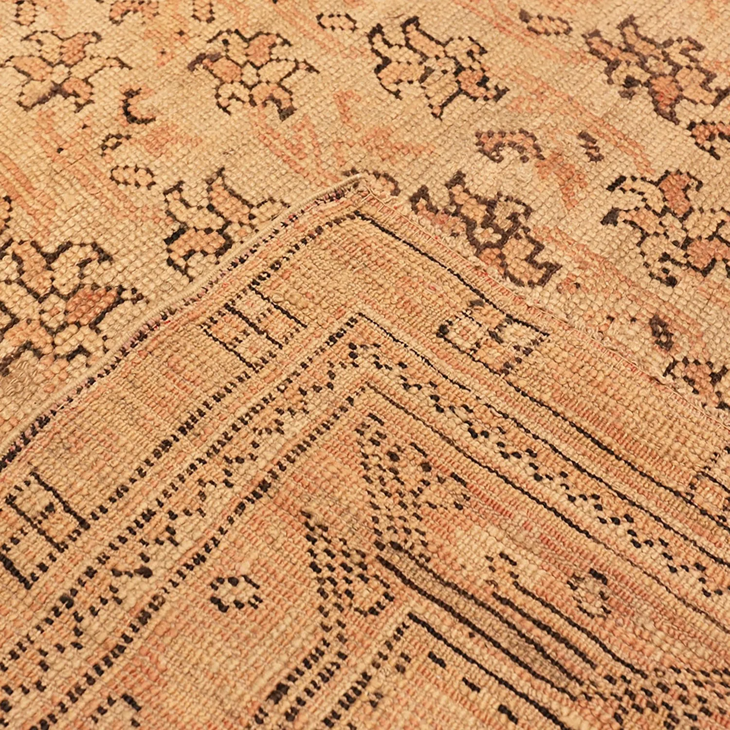 Red Antique Turkish Oushak Rug - 14'3" x 14'8"