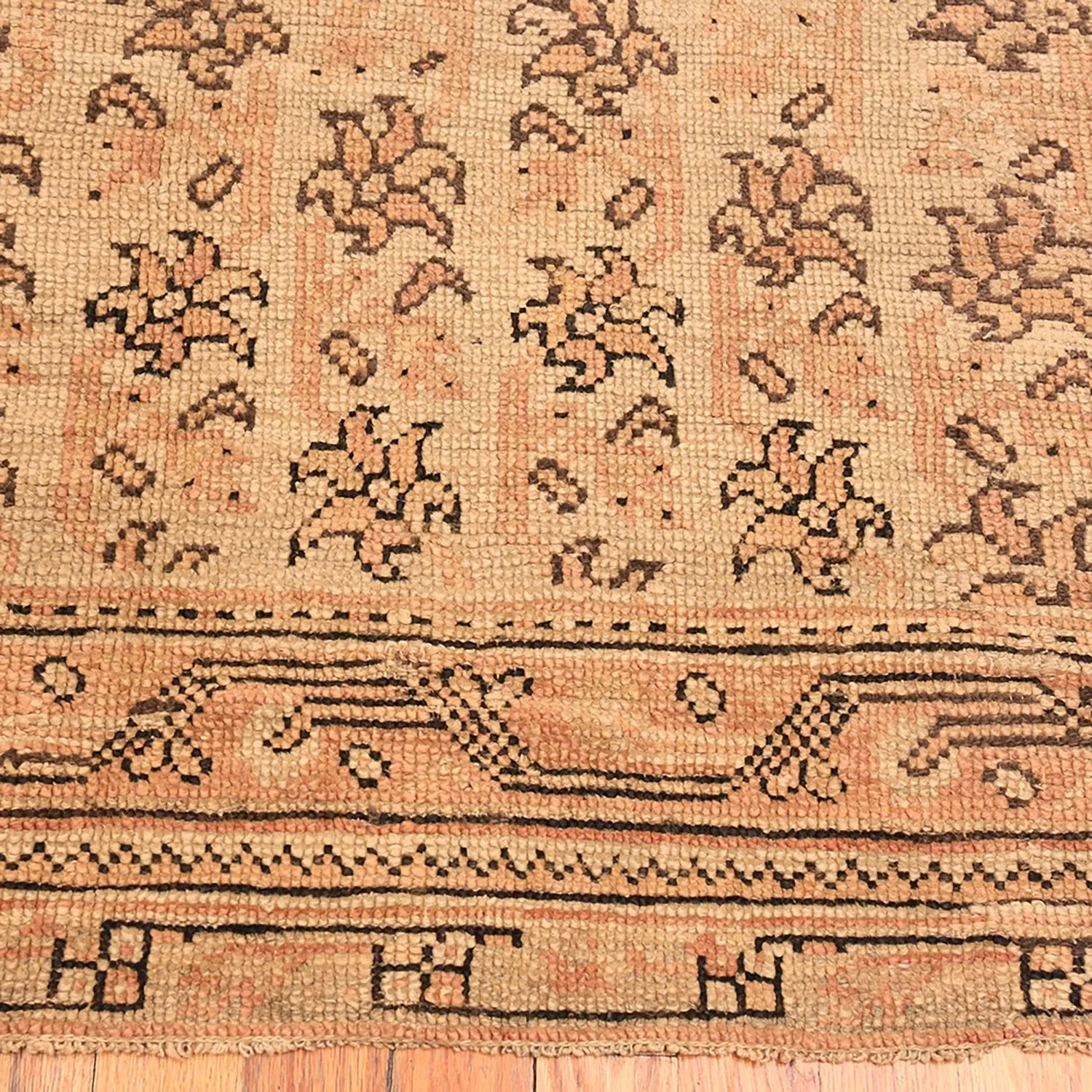 Red Antique Turkish Oushak Rug - 14'3" x 14'8"