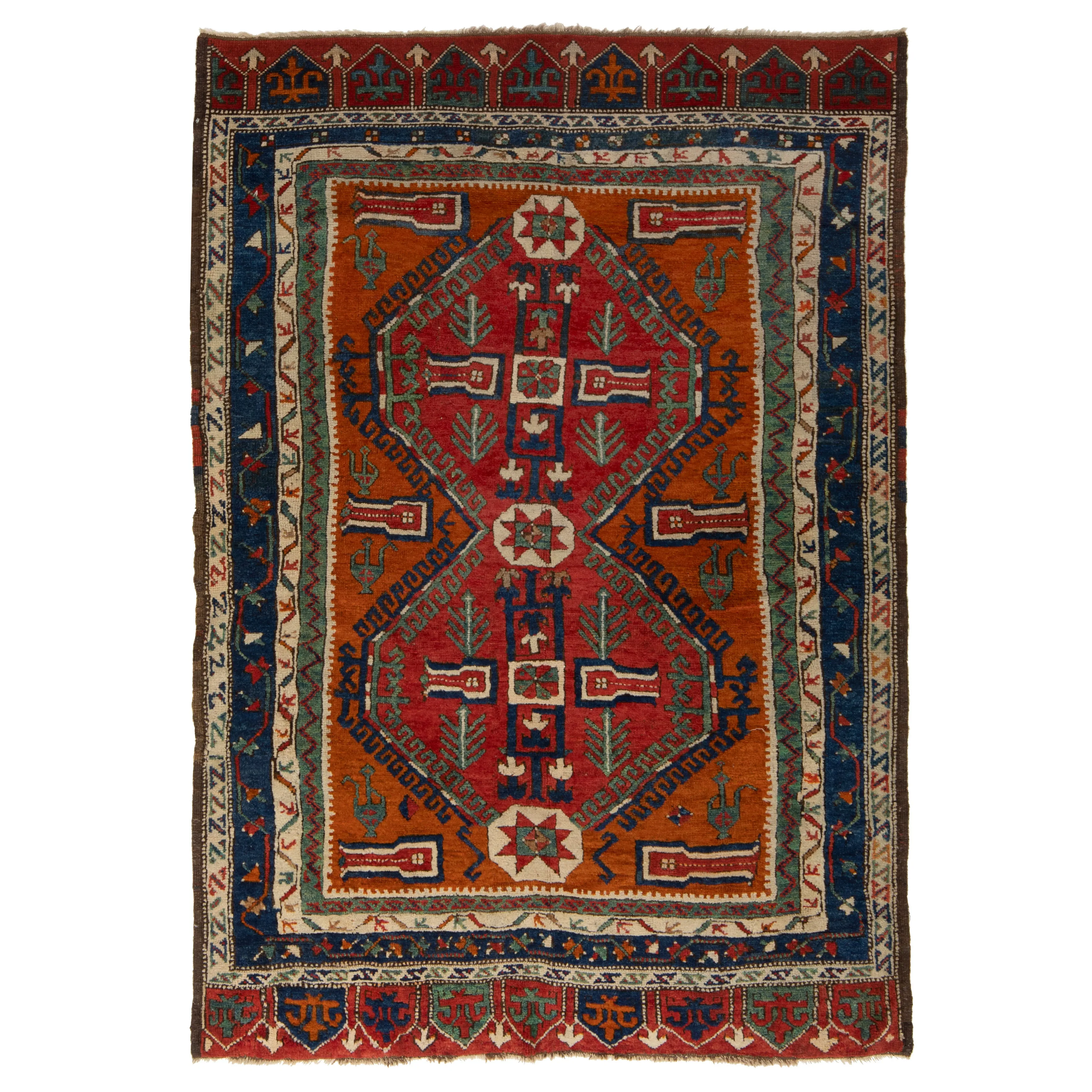 Red Antique Turkish Rug - 5' x 7'5''