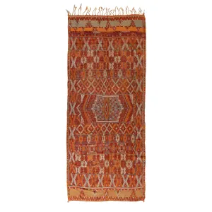 Red Moroccan Wool Runner - 4'9" x 10'