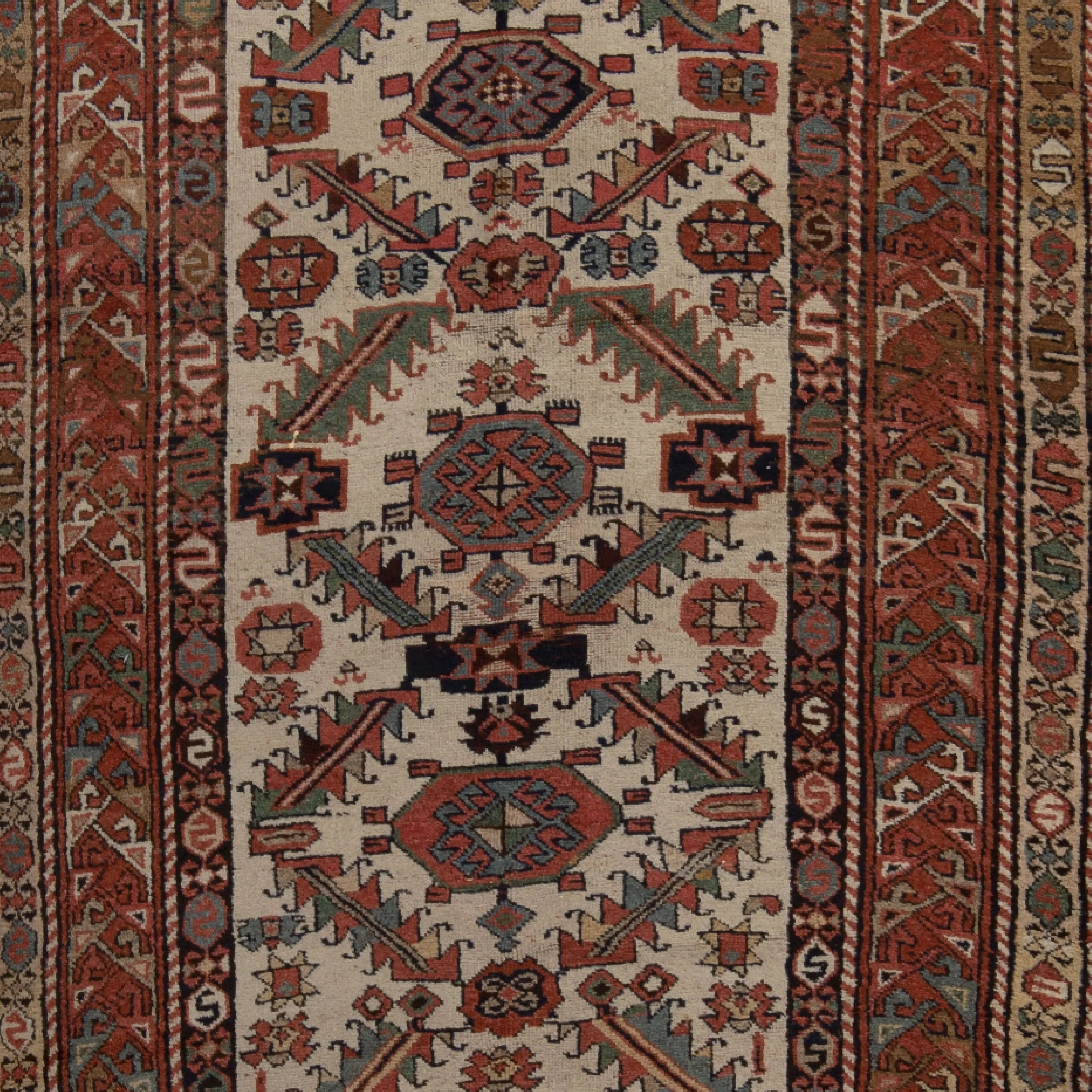 Red Traditional Wool Persian Runner - 3'10" x 11'8"