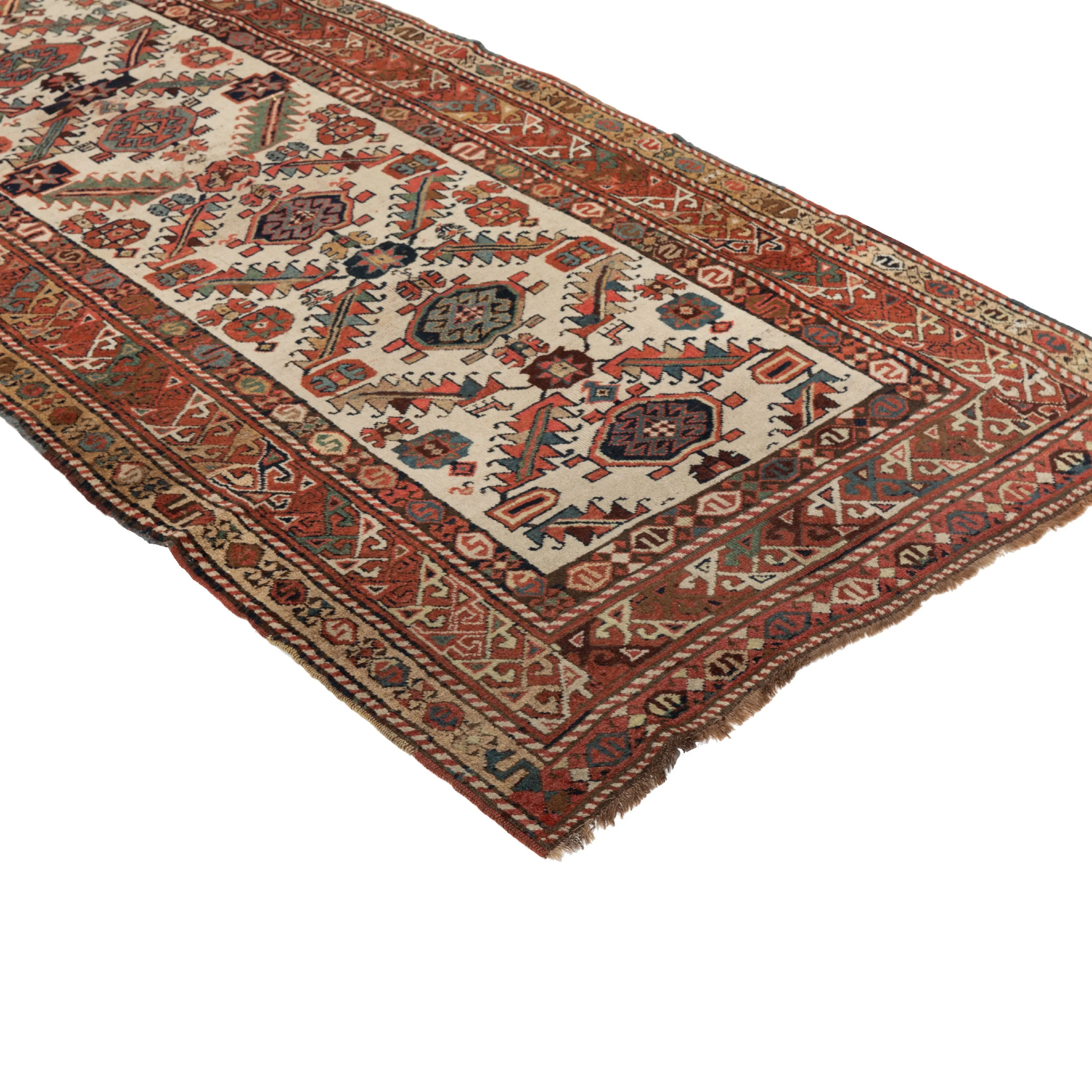Red Traditional Wool Persian Runner - 3'10" x 11'8"