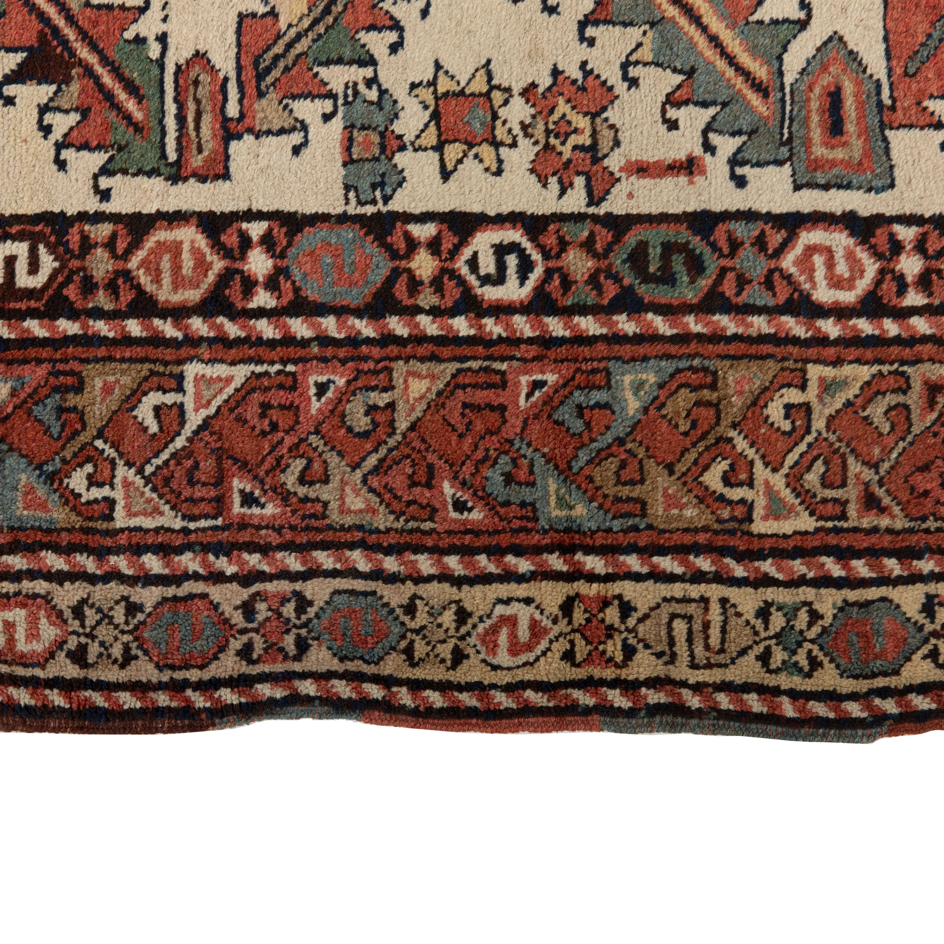 Red Traditional Wool Persian Runner - 3'10" x 11'8"