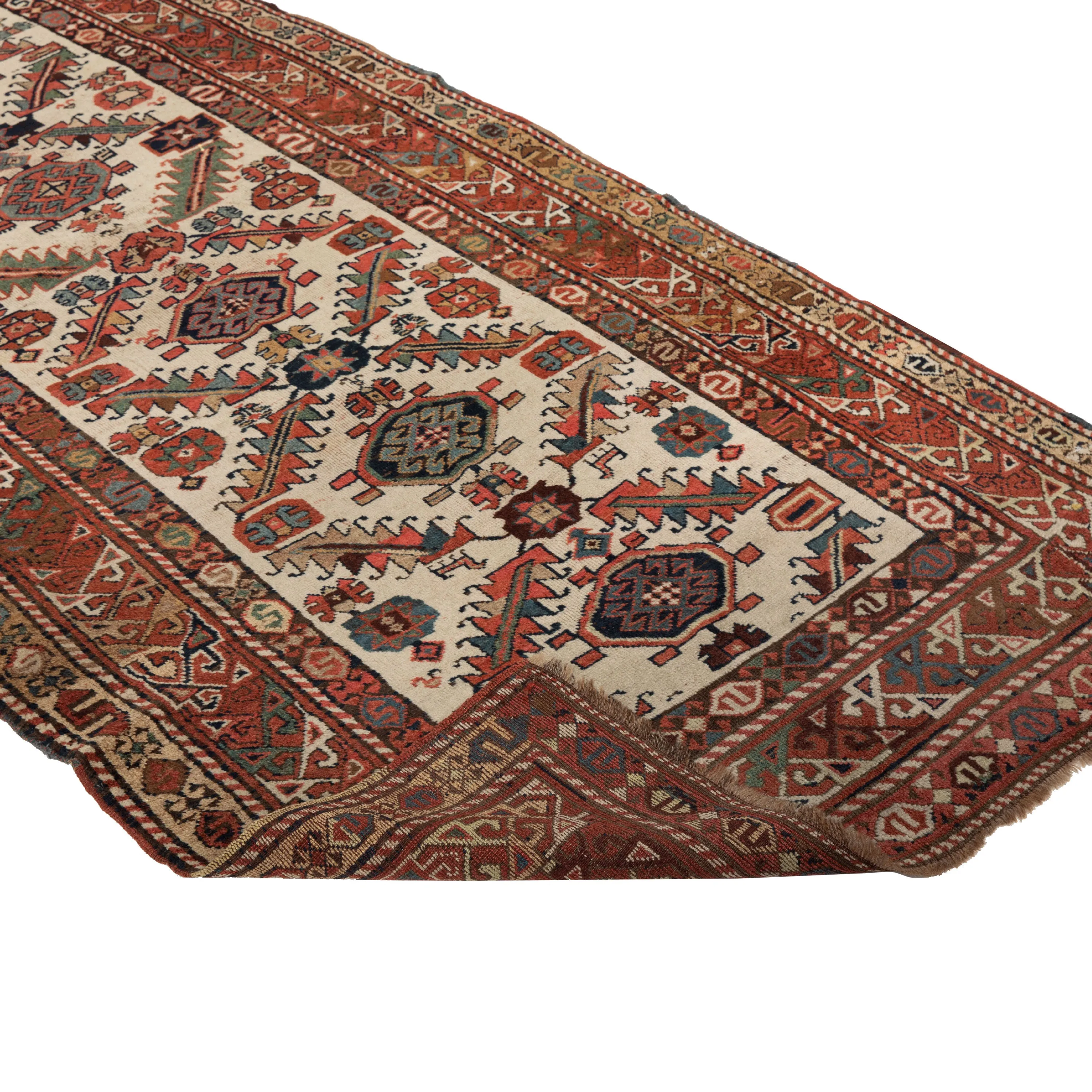 Red Traditional Wool Persian Runner - 3'10" x 11'8"
