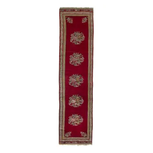 Red Traditional Wool Persian Runner - 3'5" x 14'1"