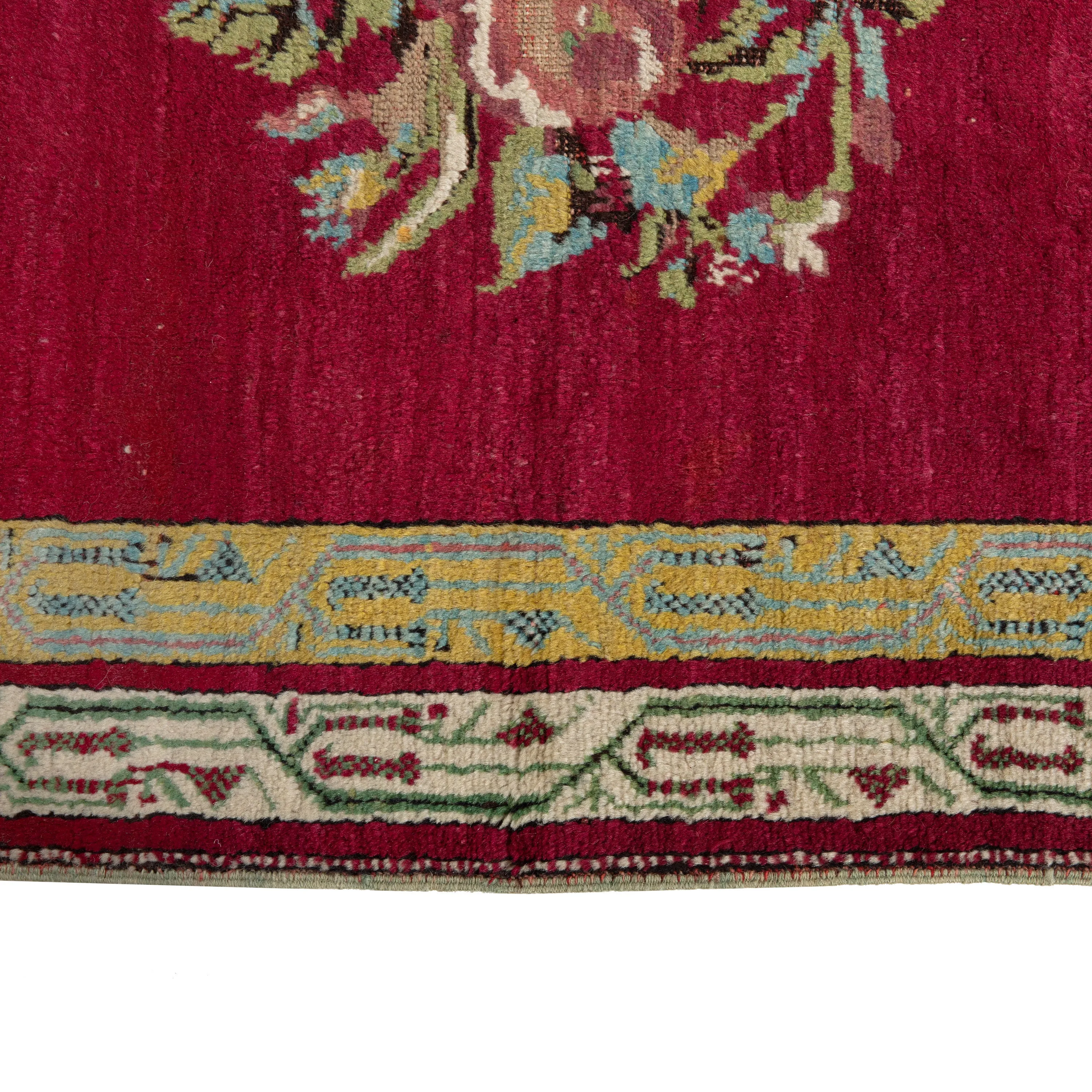 Red Traditional Wool Persian Runner - 3'5" x 14'1"