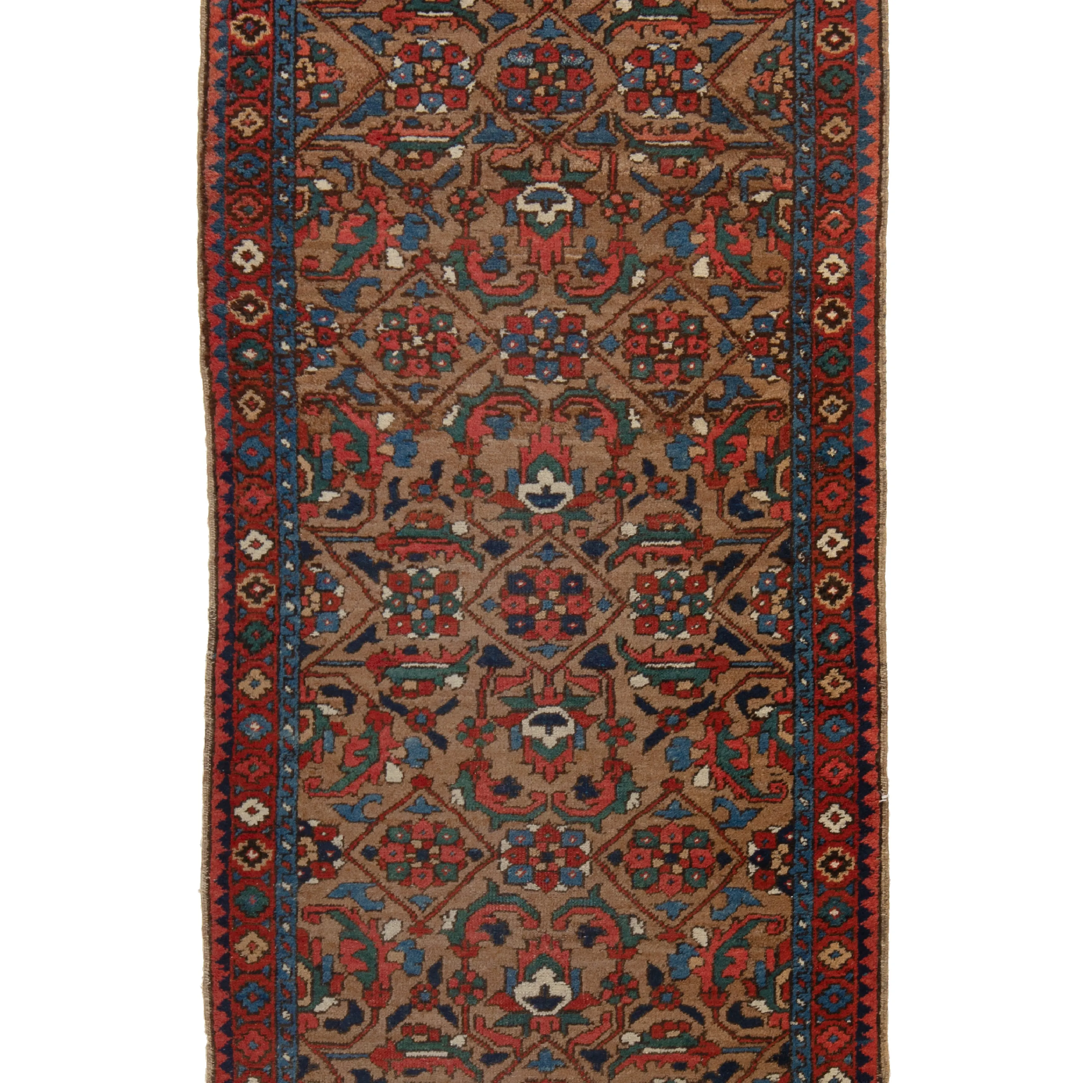 Red Traditional Wool Runner - 3'1" x 10'2"