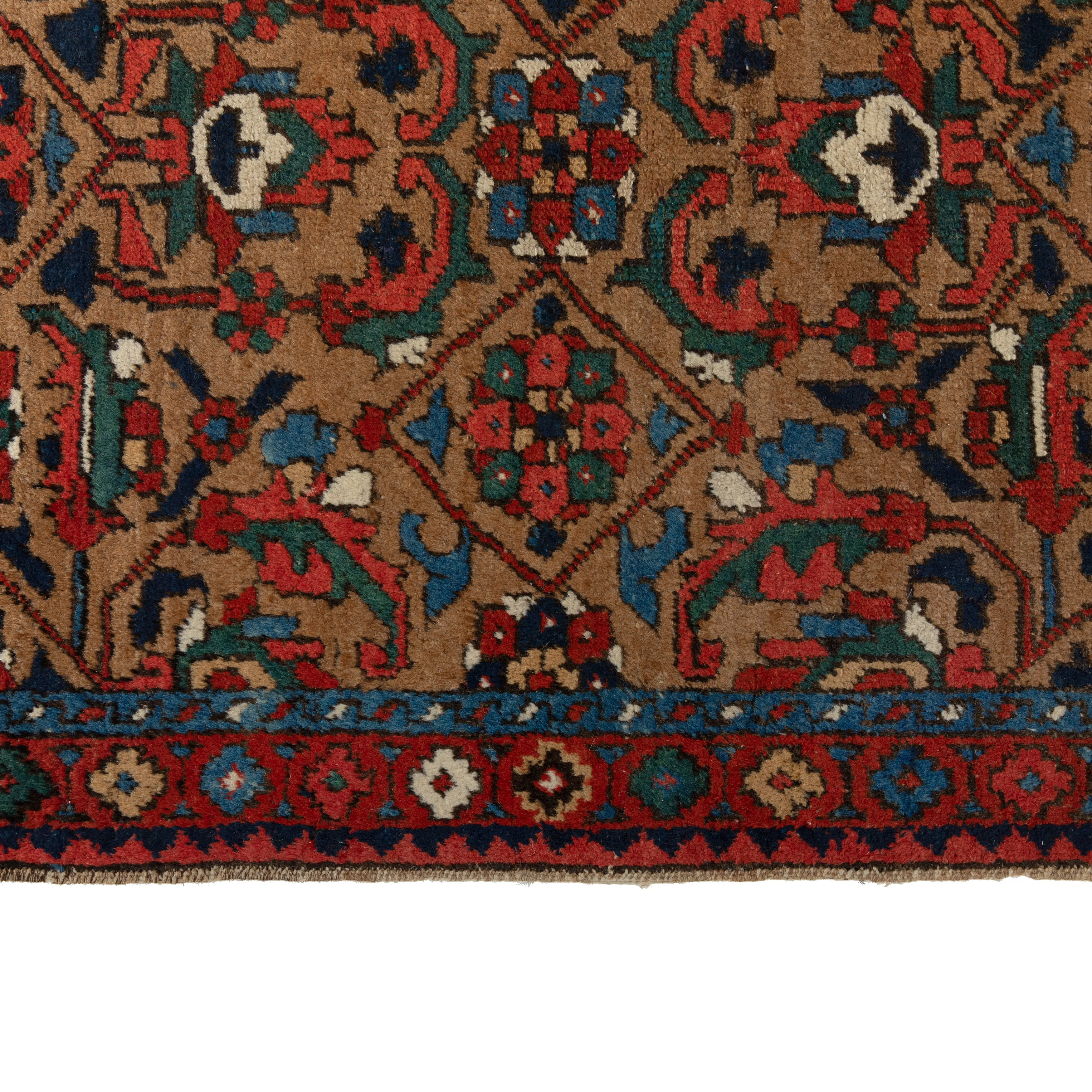 Red Traditional Wool Runner - 3'1" x 10'2"