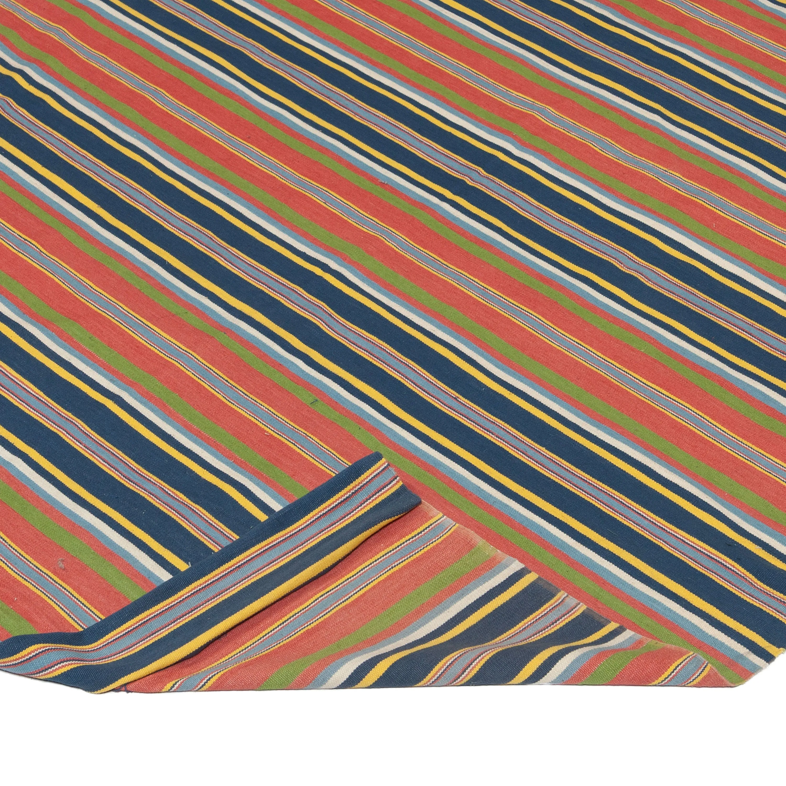 Red Vintage cotton Runner - 4'4" x 17'2"