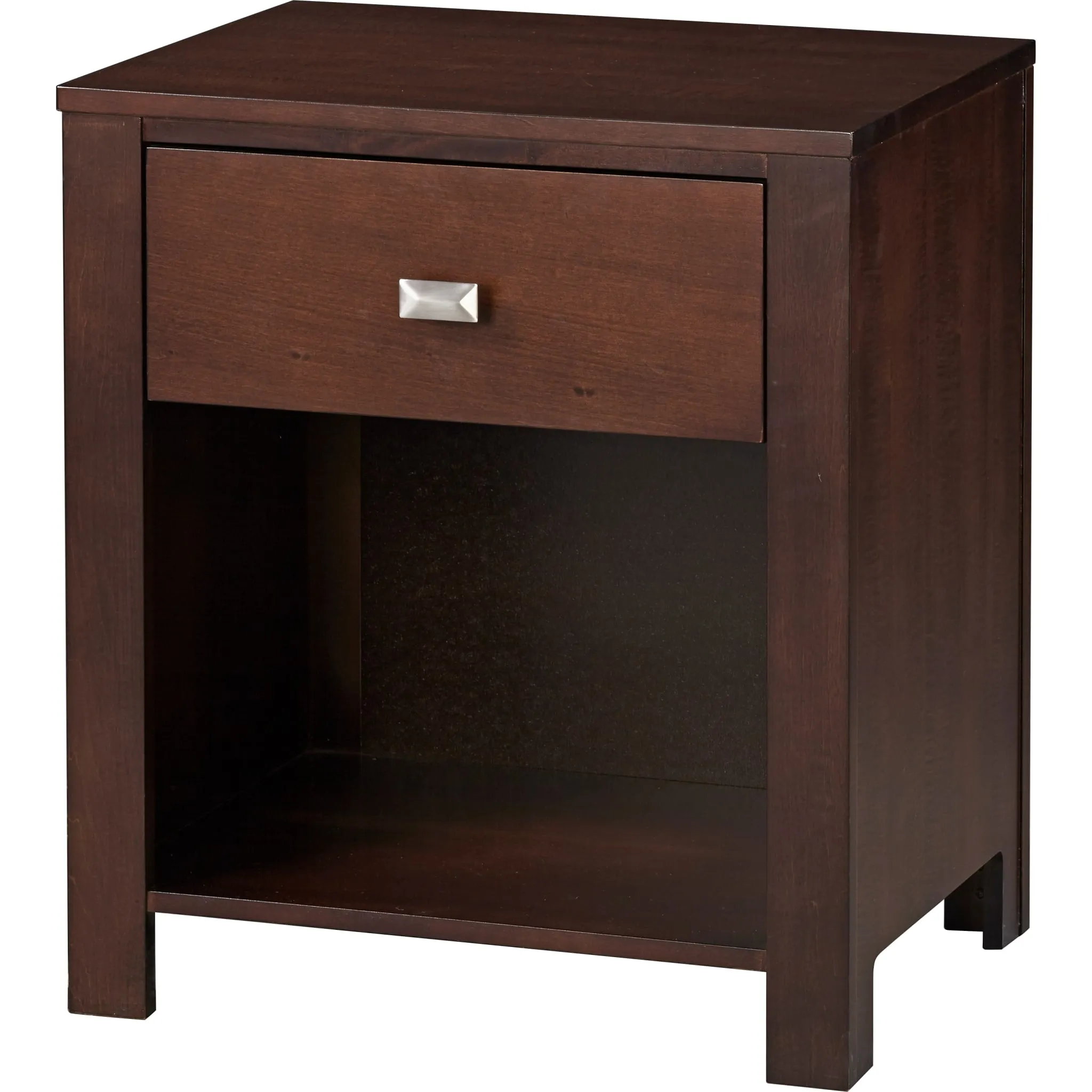 Riva One Drawer Nightstand in Chocolate Brown Modus