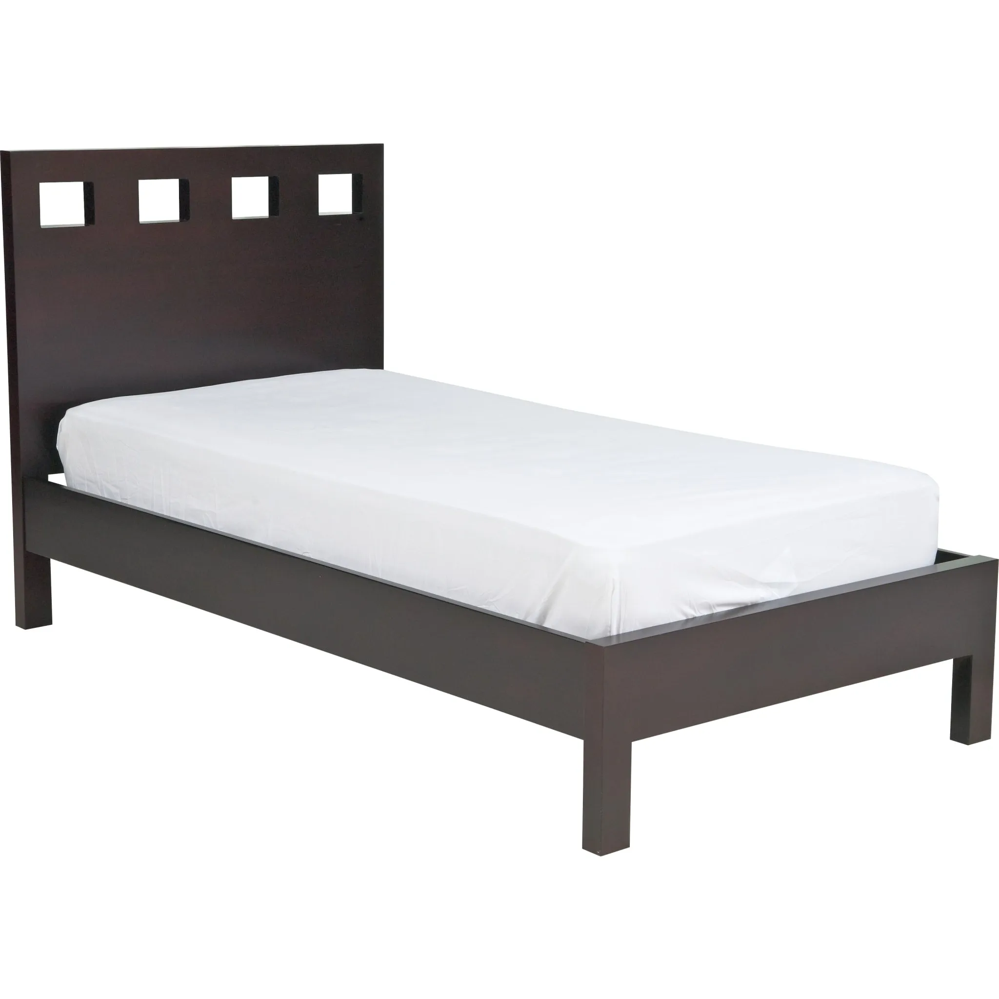 Riva Wood Platform Bed in Espresso Modus
