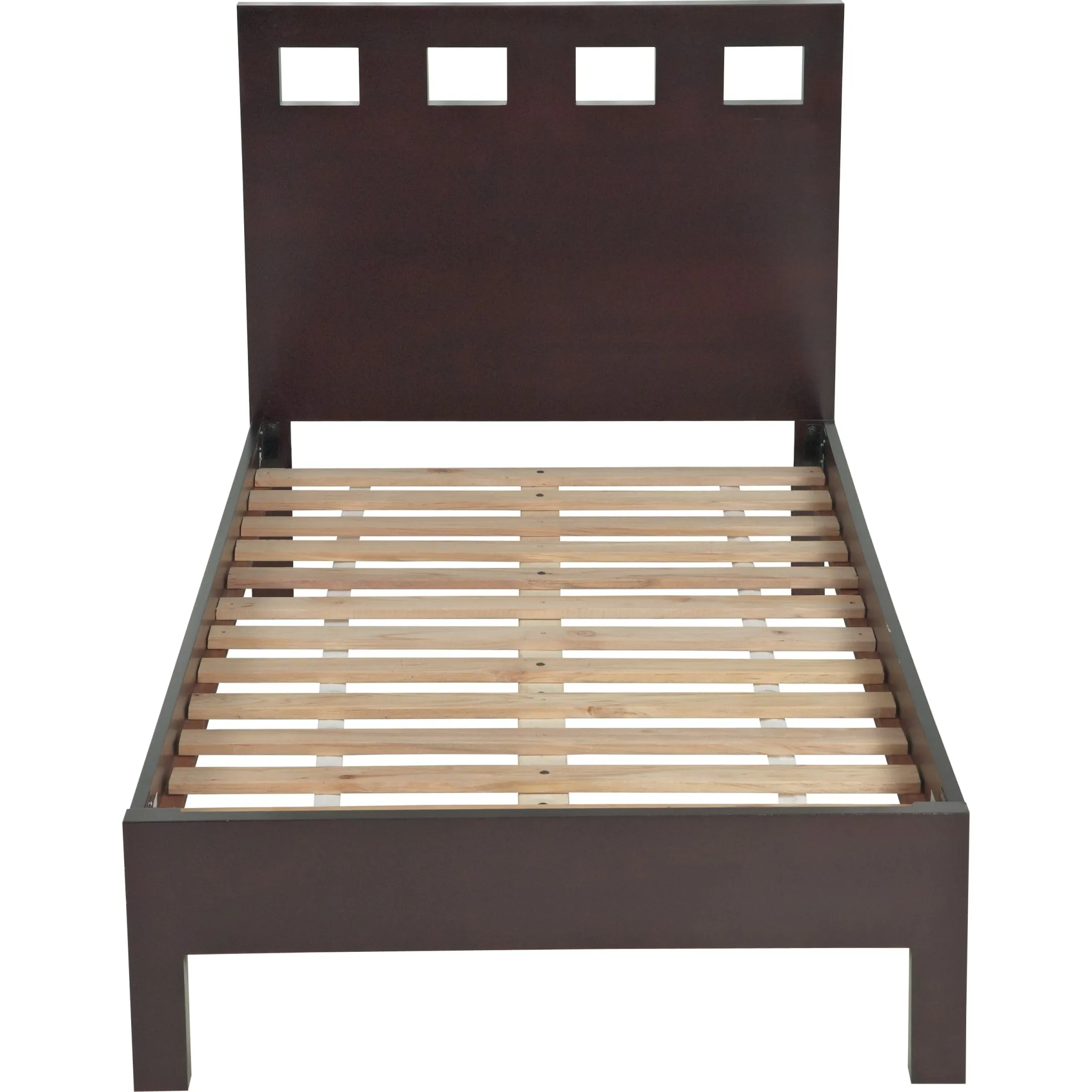 Riva Wood Platform Bed in Espresso Modus