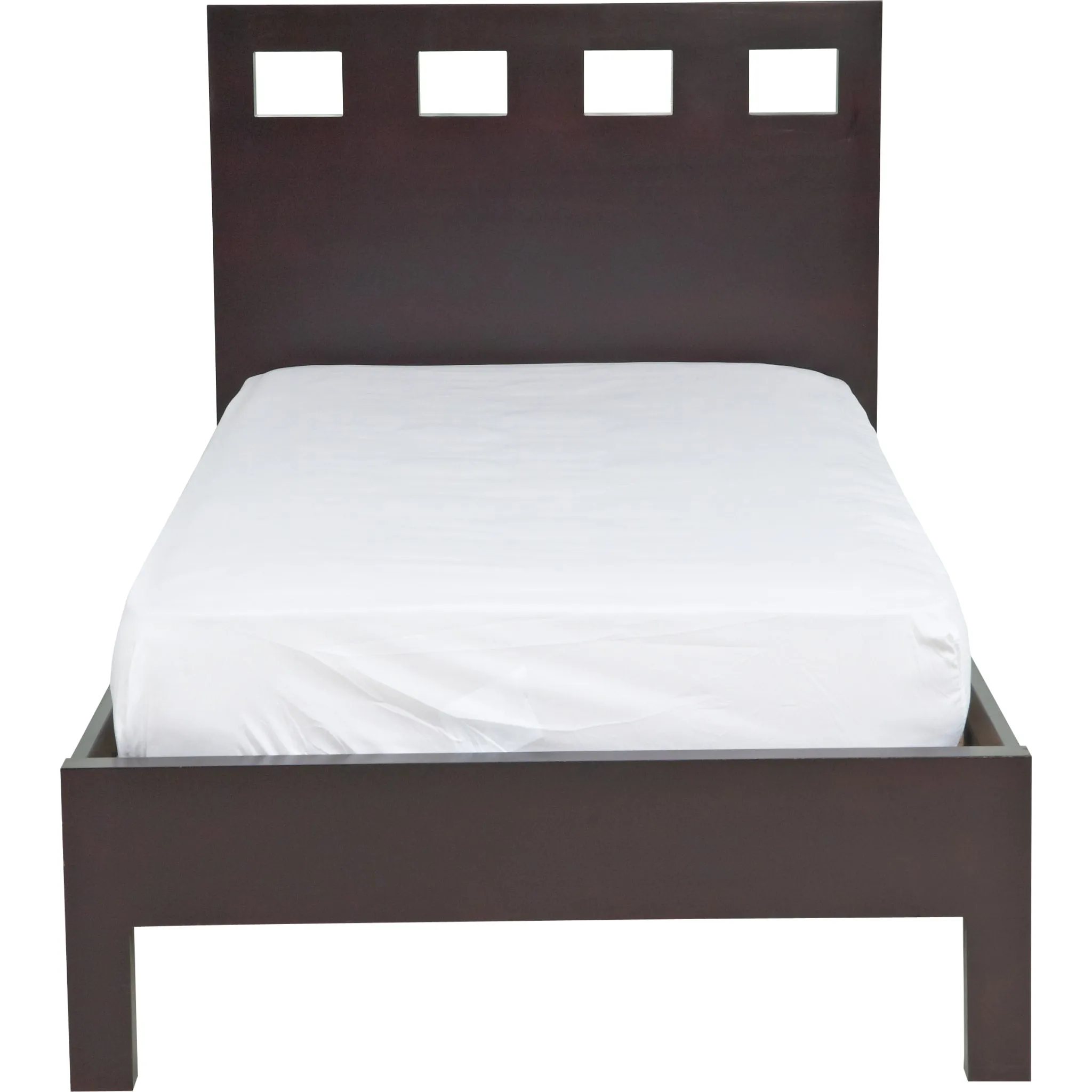 Riva Wood Platform Bed in Espresso Modus