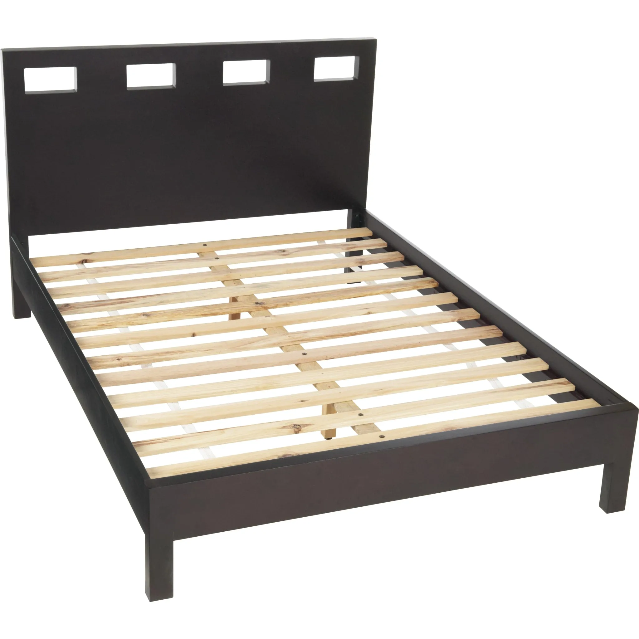 Riva Wood Platform Bed in Espresso Modus