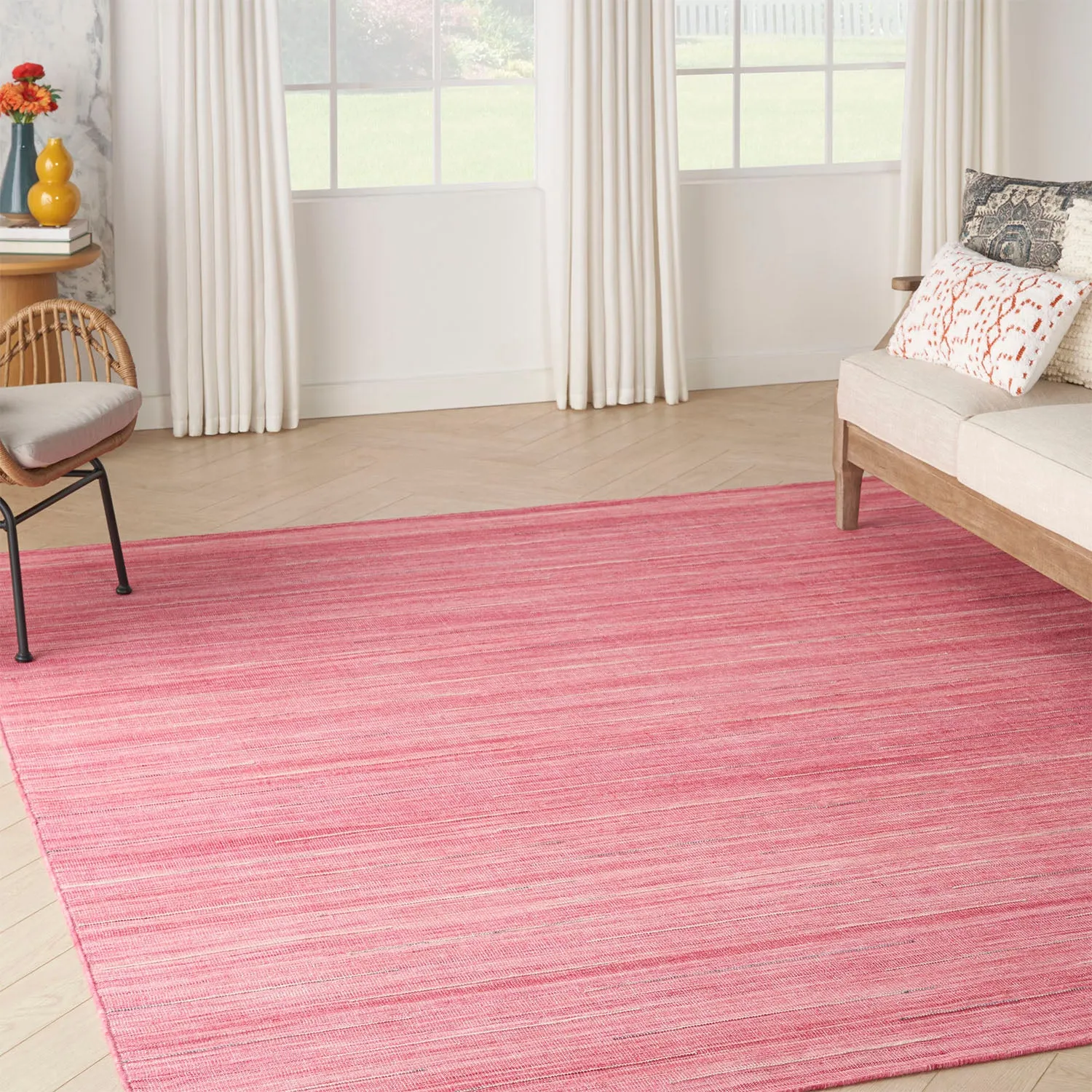Rose Kavya Flatweave Kilim Rug