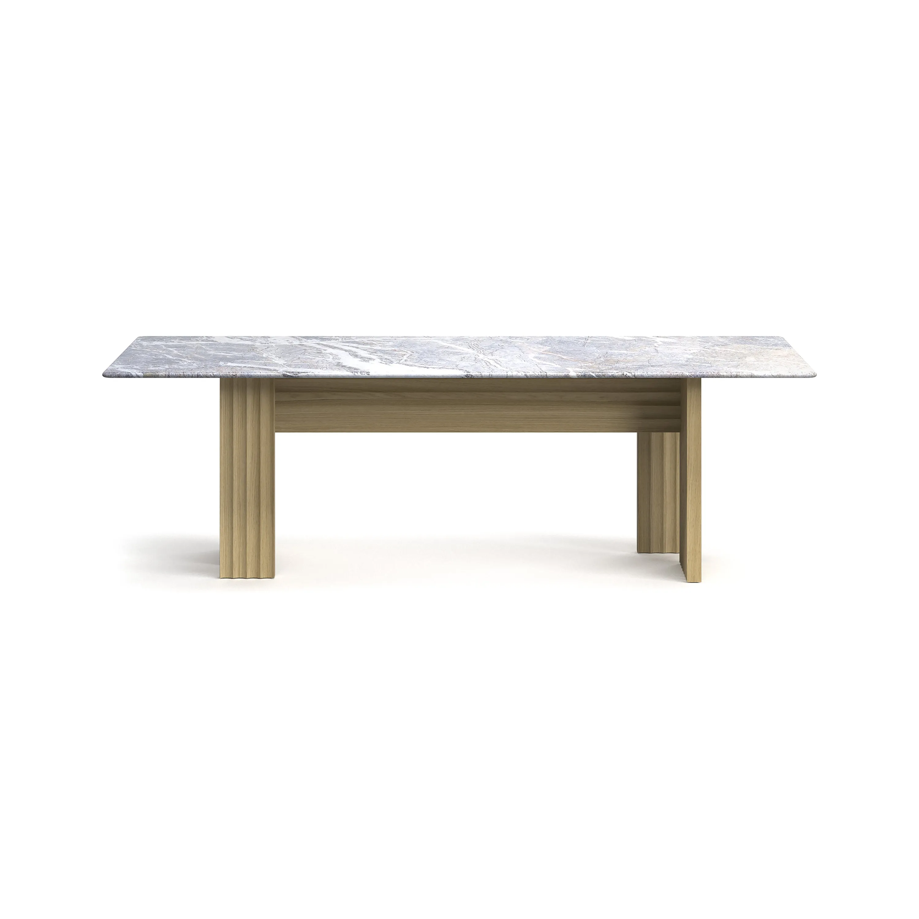Rows Vertical Dining Table with Marble Top