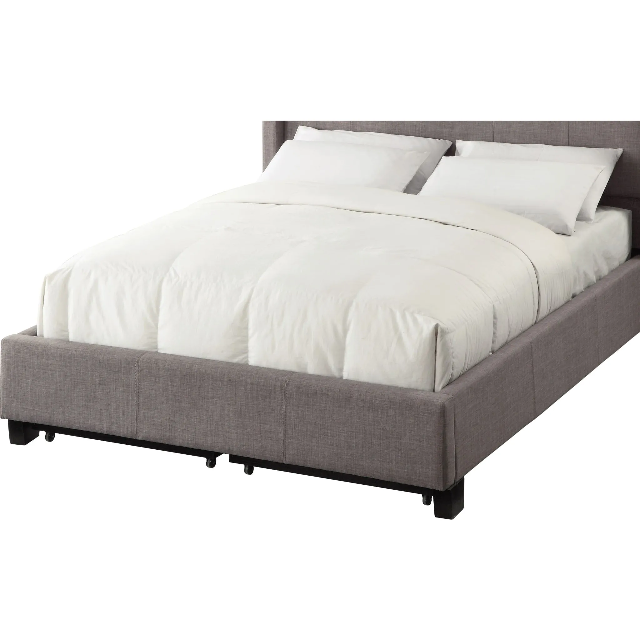 Royal Tufted Footboard Storage Bed in Dolphin Linen Modus