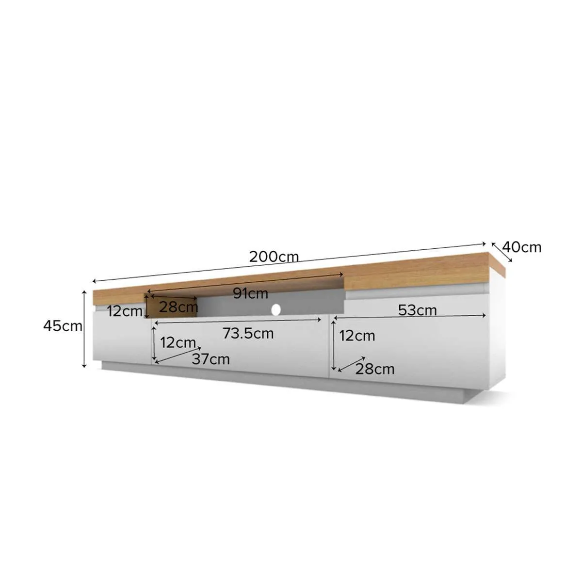 Sadie Entertainment Unit - Large Mocka