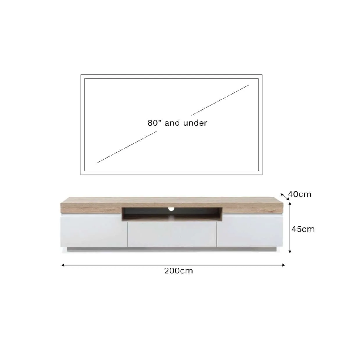 Sadie Entertainment Unit - Large Mocka