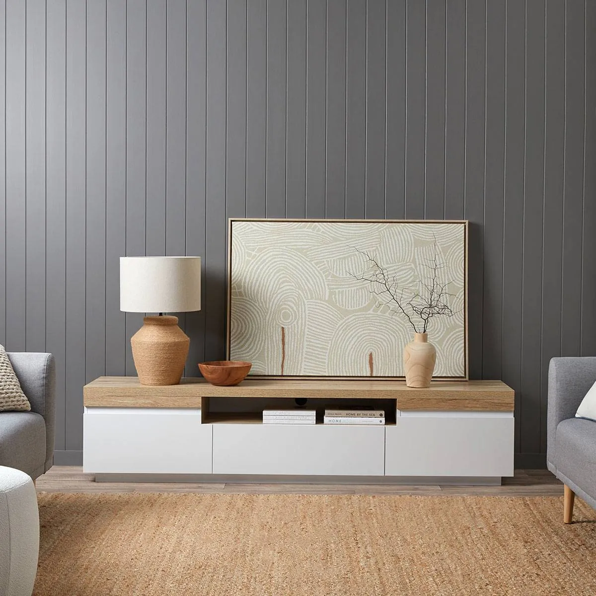 Sadie Entertainment Unit - Large Mocka