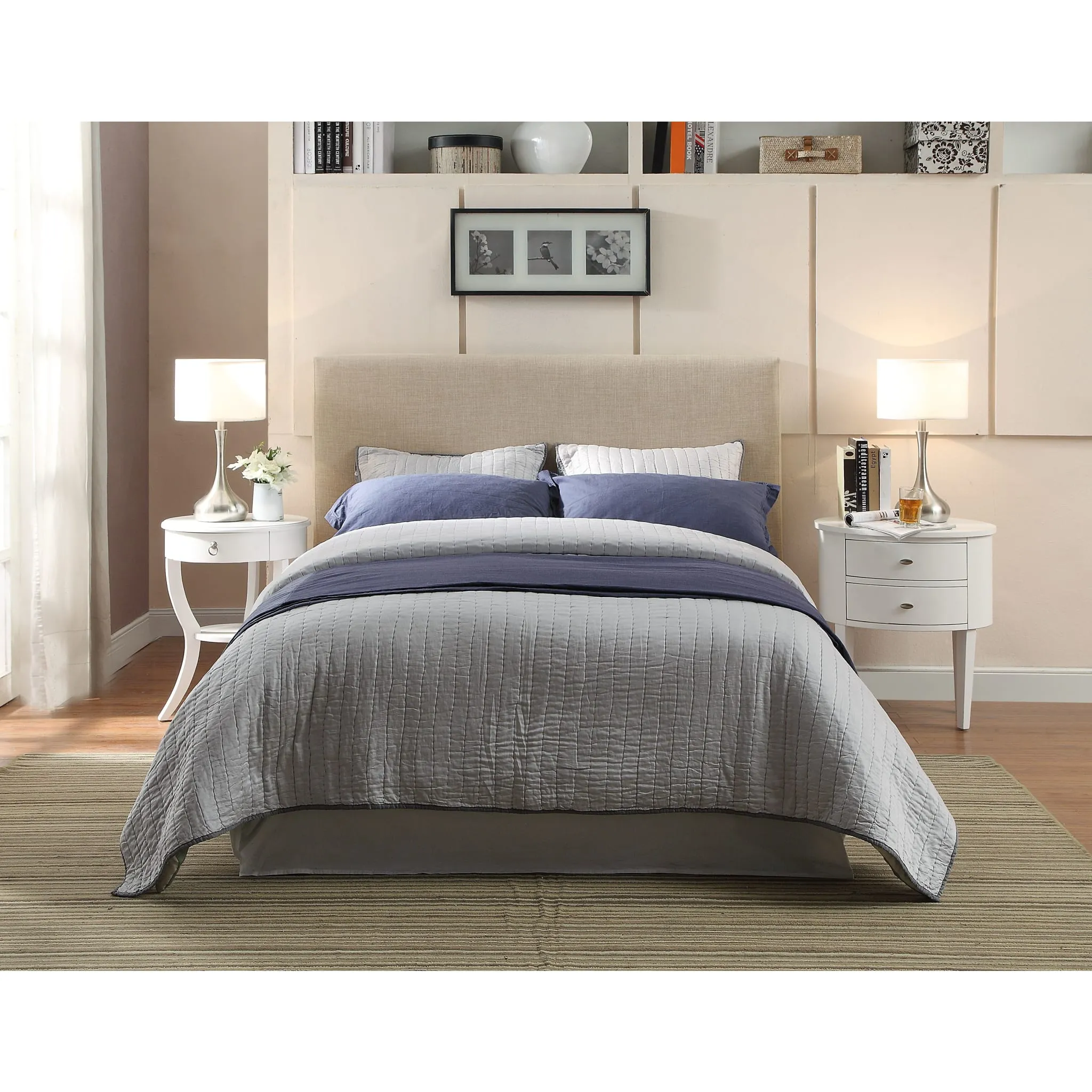 Saint Pierre Upholstered Headboard in Toast Linen Modus