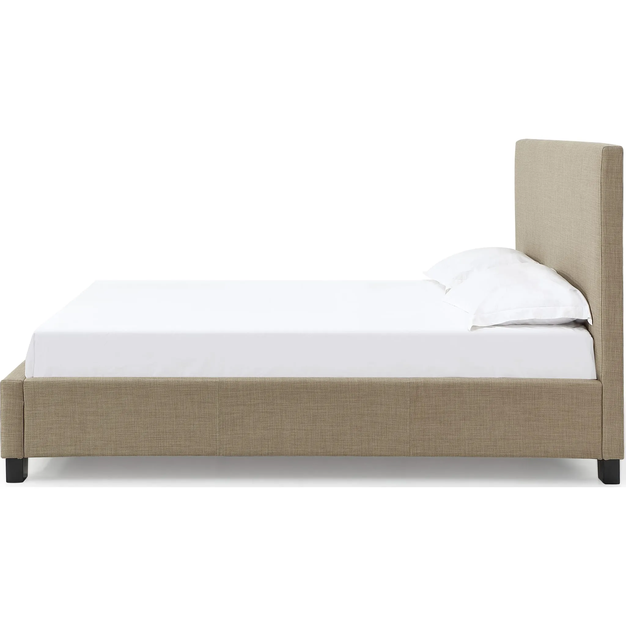 Saint Pierre Upholstered Platform Bed in Toast Linen Modus
