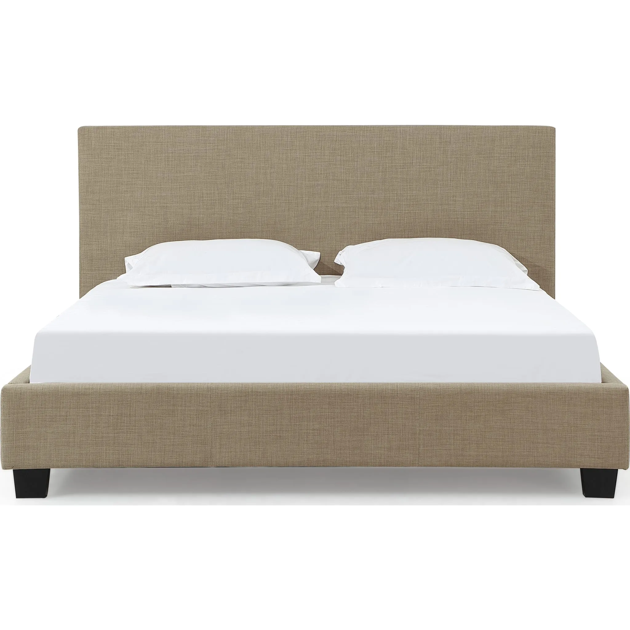 Saint Pierre Upholstered Platform Bed in Toast Linen Modus