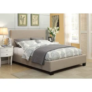 Saint Pierre Upholstered Platform Bed in Toast Linen Modus
