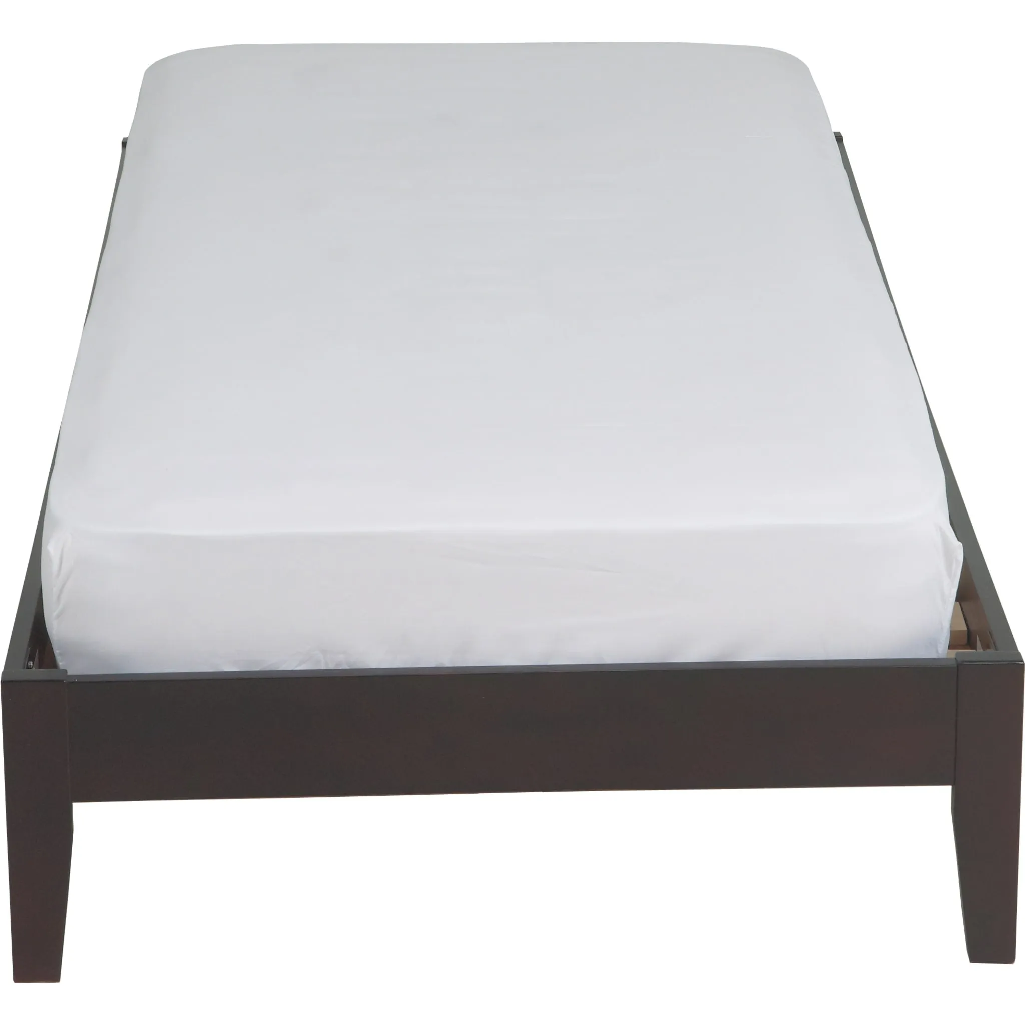 Simple Wood Platform Bed in Espresso Modus