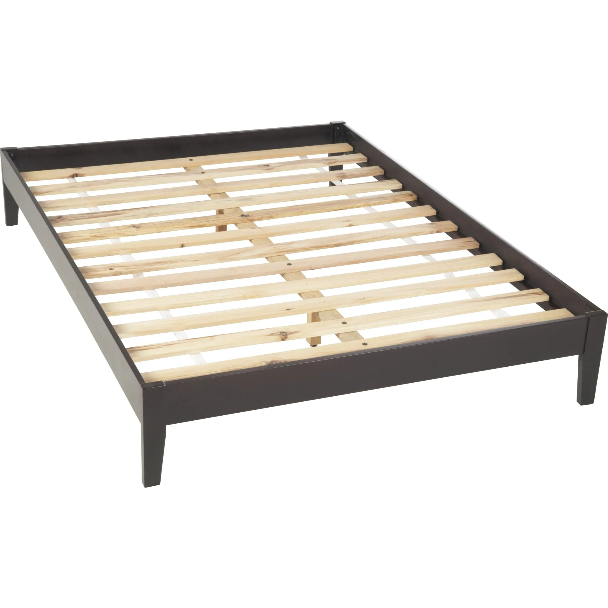 Simple Wood Platform Bed in Espresso Modus