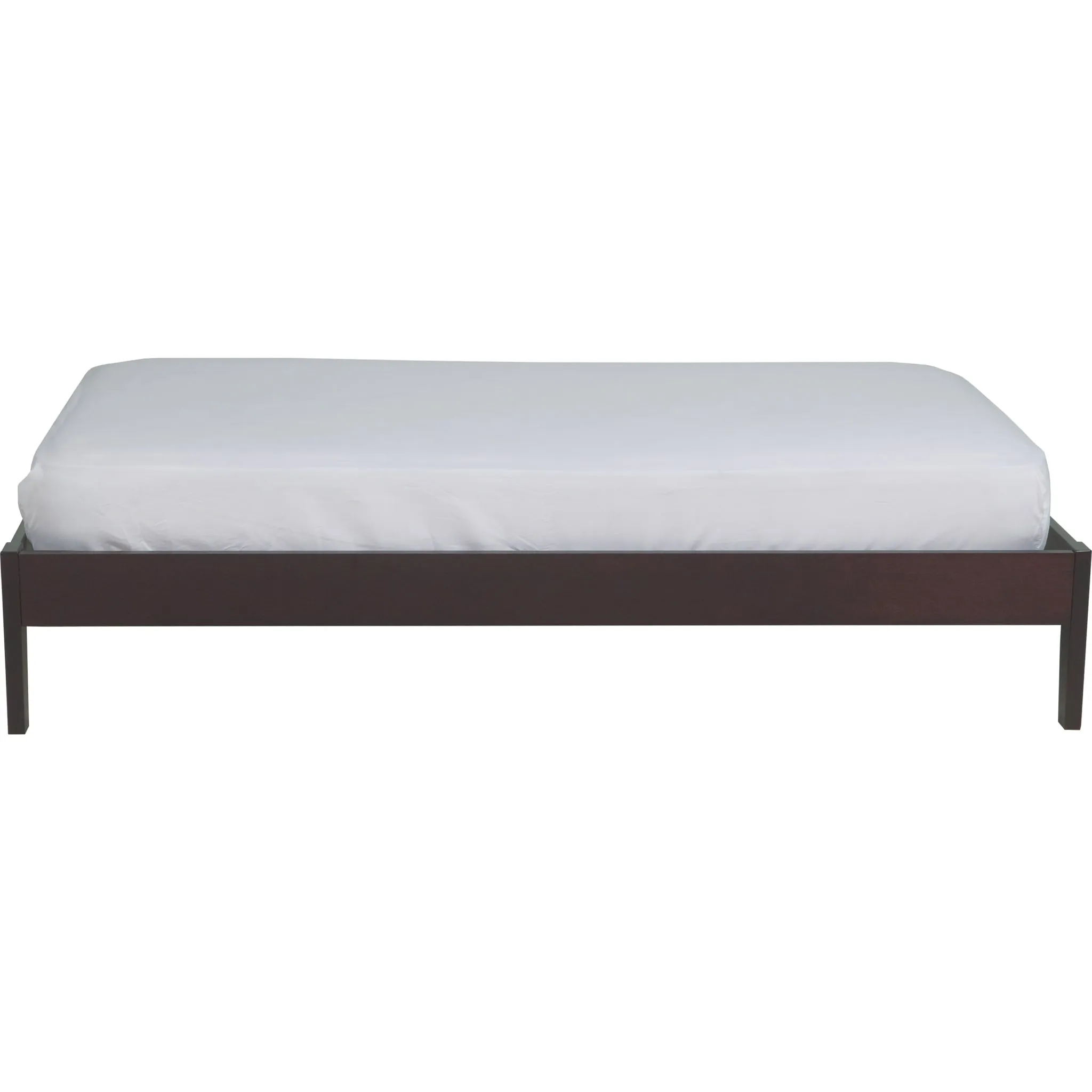 Simple Wood Platform Bed in Espresso Modus
