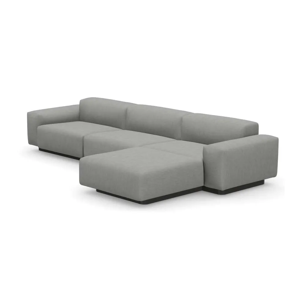 Soft Modular 3-Seater Sofa with Chaise Longue