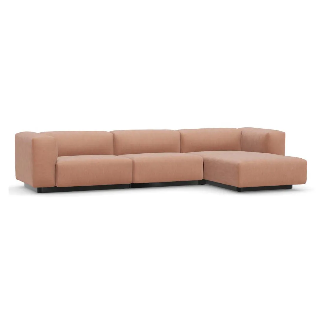 Soft Modular 3-Seater Sofa with Chaise Longue