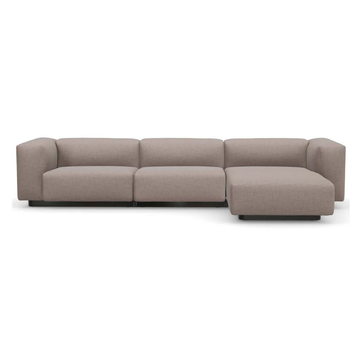 Soft Modular 3-Seater Sofa with Chaise Longue