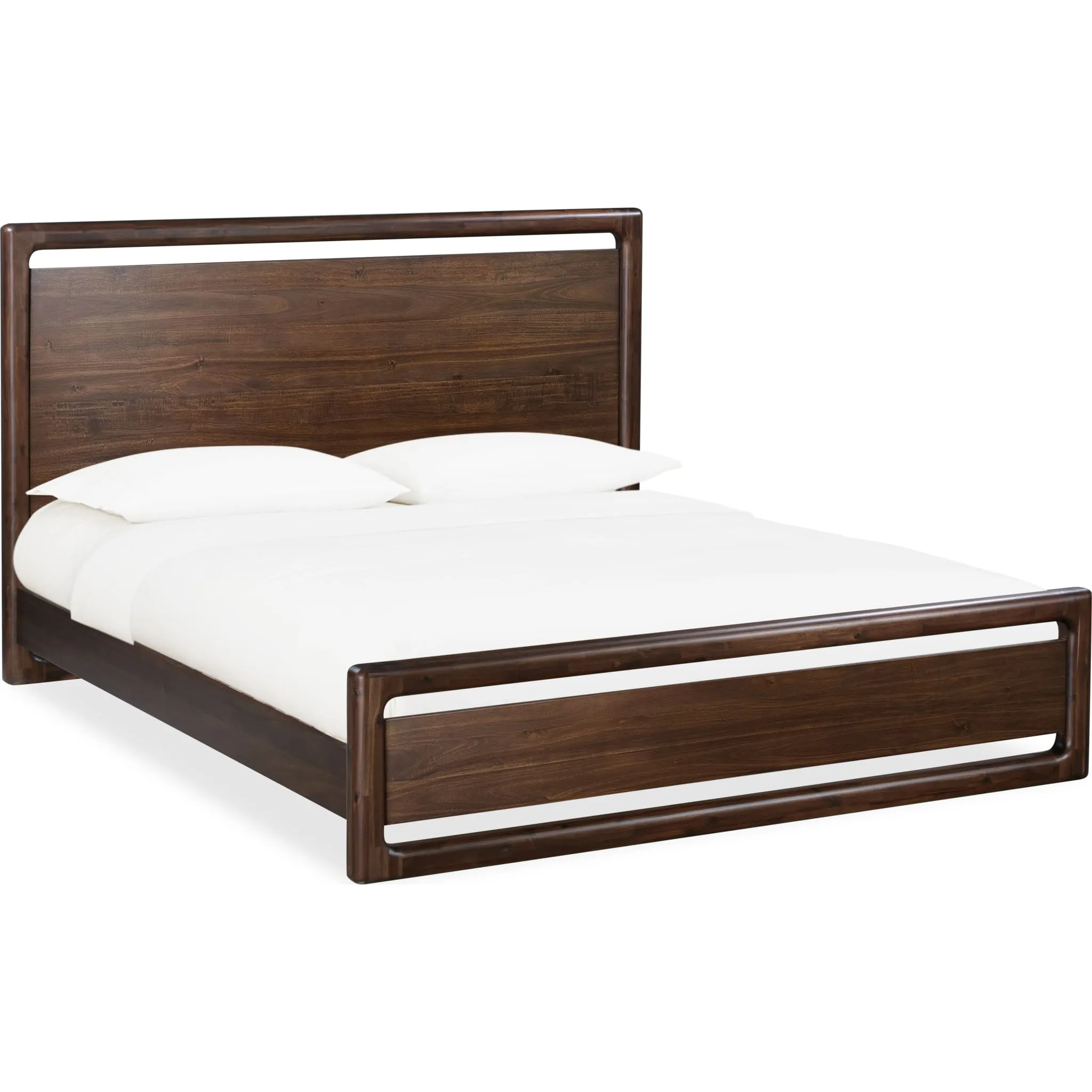 Sol Acacia Wood Platform Bed in Brown Spice Modus