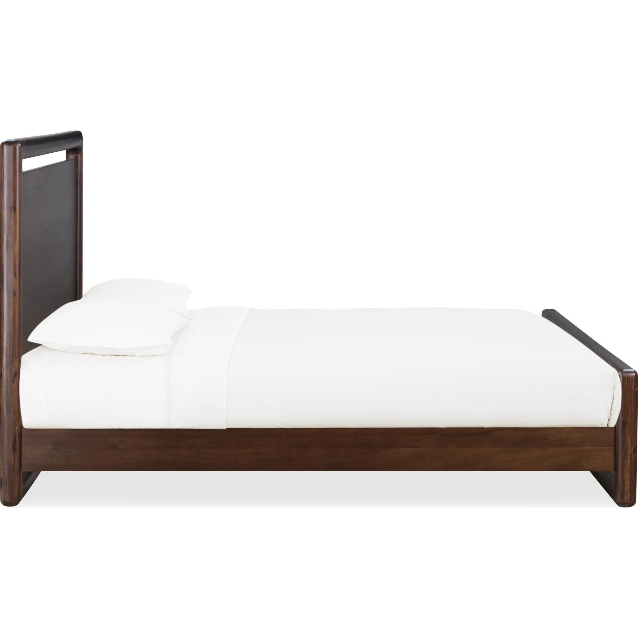 Sol Acacia Wood Platform Bed in Brown Spice Modus