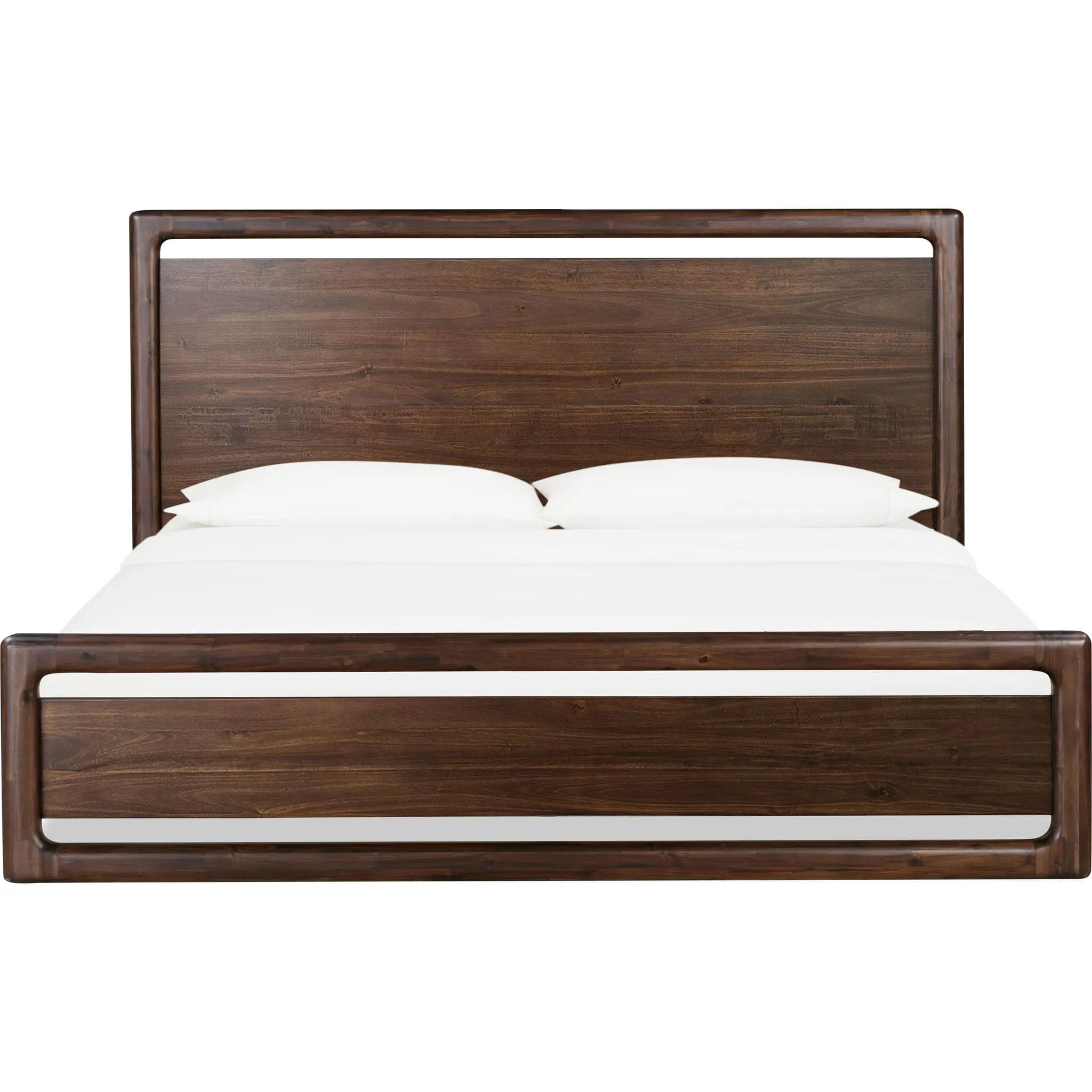 Sol Acacia Wood Platform Bed in Brown Spice Modus